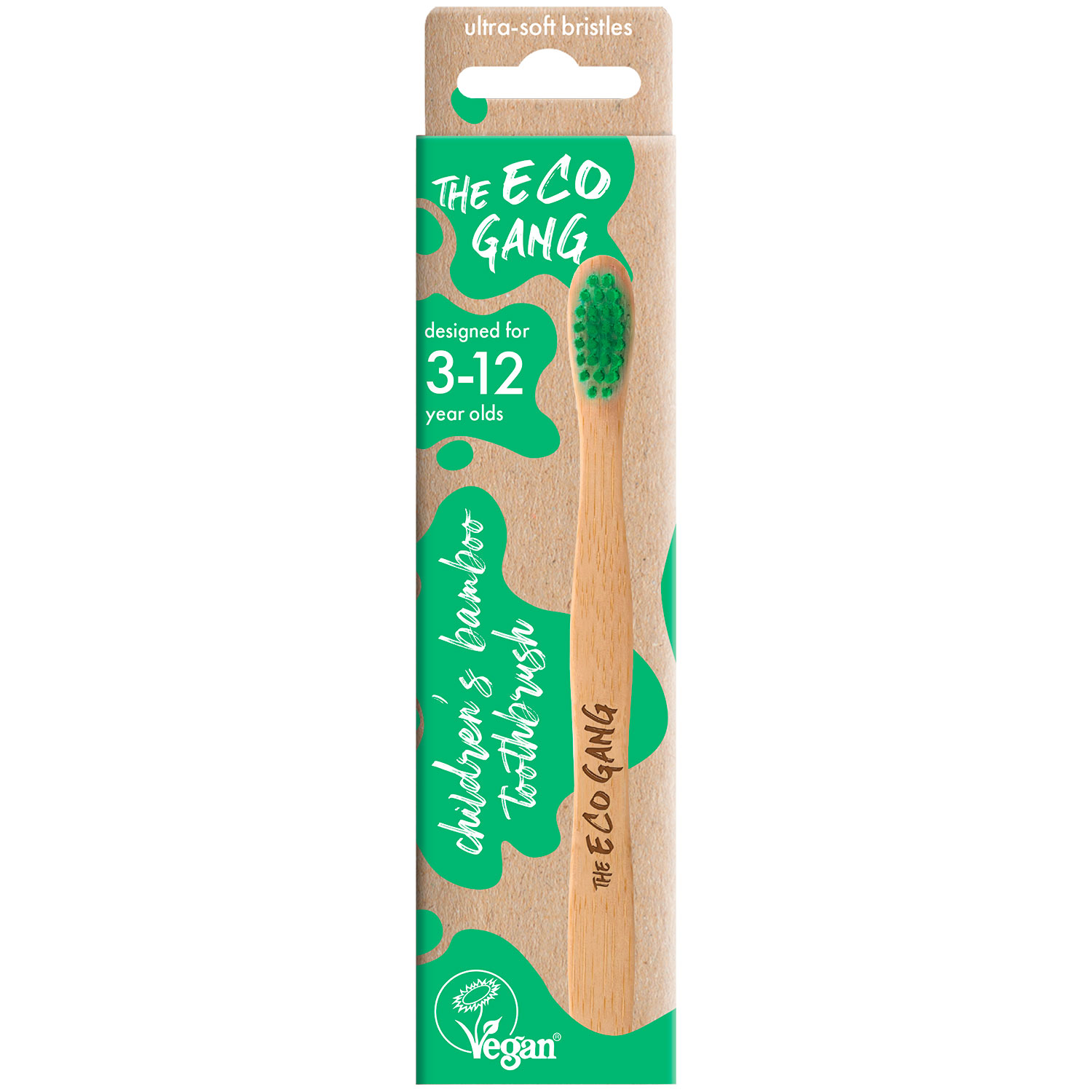 Bambus Tandbørste Til Børn The Eco Gang Ultra-Soft GRØN - The Eco Gang Tandbørster
