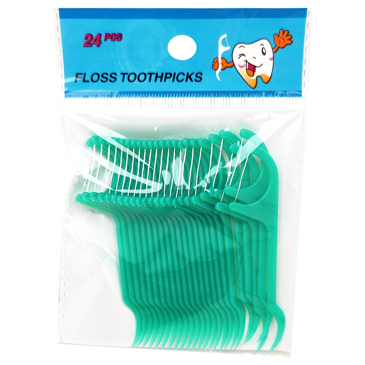 Floss Picks Zahnseide-Clips 24 Stk. GRÜN