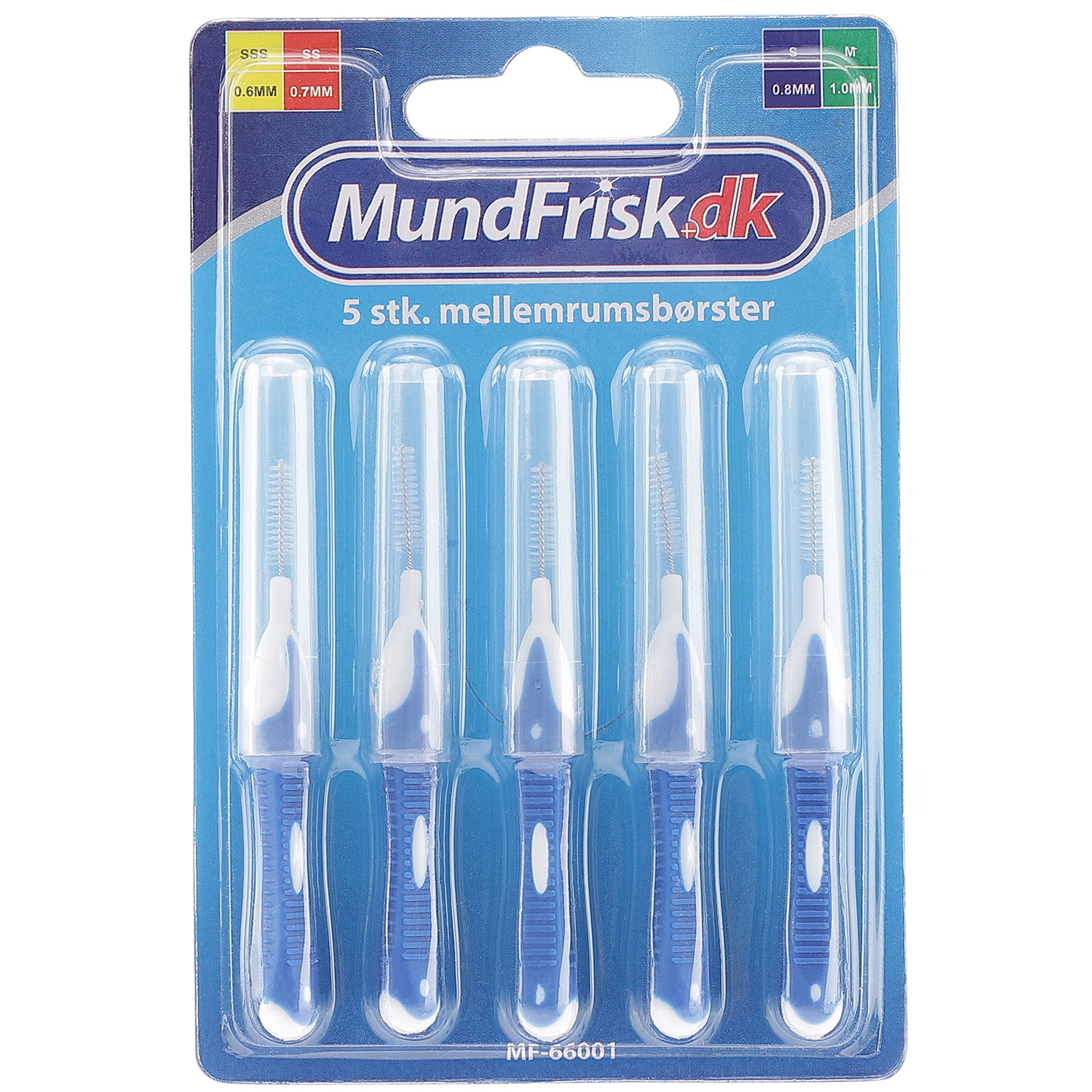 MundFrisk S Zwischenraumbürsten 0,8 mm - 5 Stk. - Blau