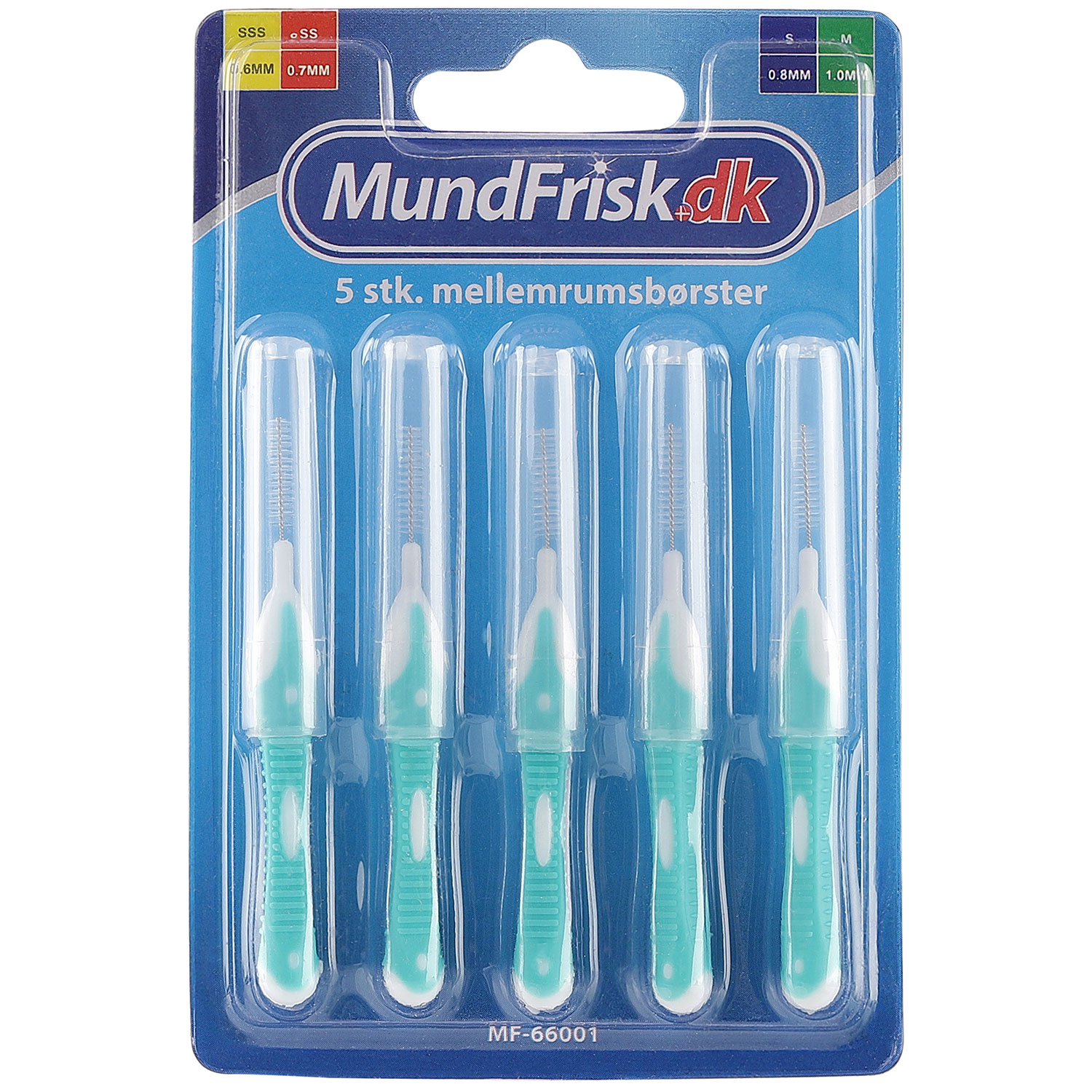 MundFrisk M Spaltbürsten 1,0 mm - 5 Stk. - Grün