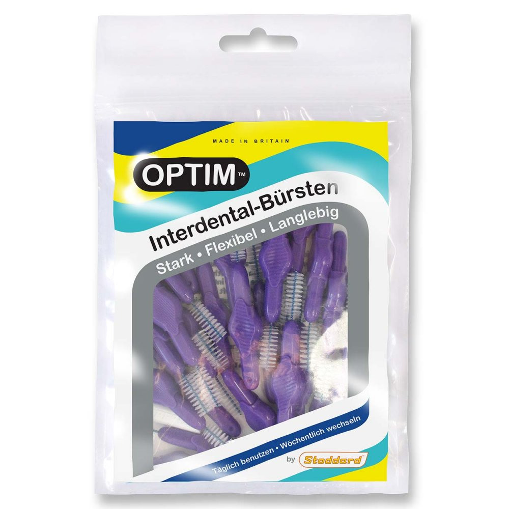 25 Stk. Optim Gap-Bürsten L 1,1 mm. ISO 6 LILA