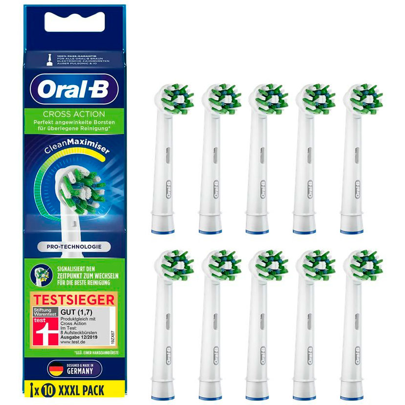 10 stk. Oral-B CrossAction CleanMaximiser Børstehoveder