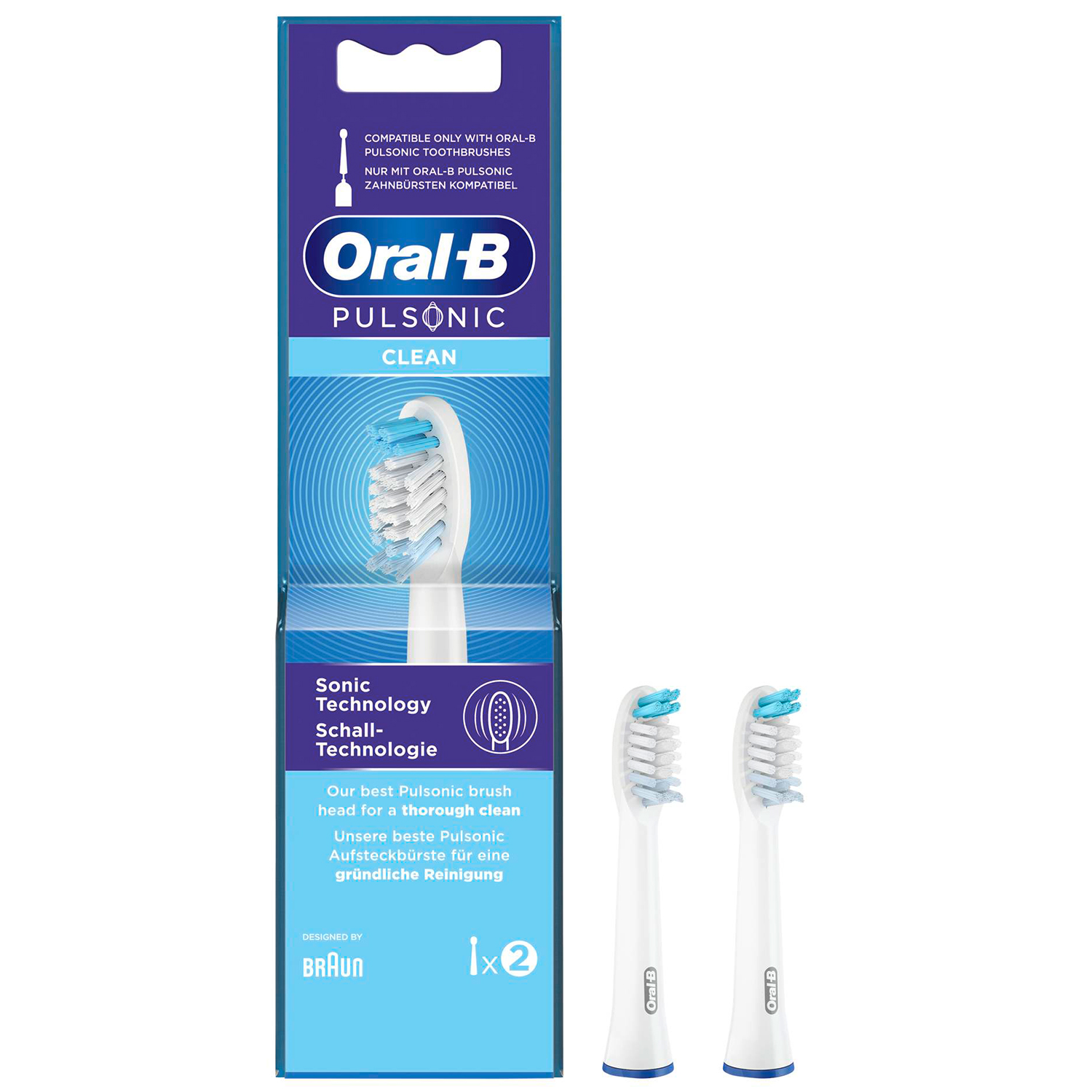 Oral-B Pulsonic Clean Tandbørstehoveder - 2 stk.