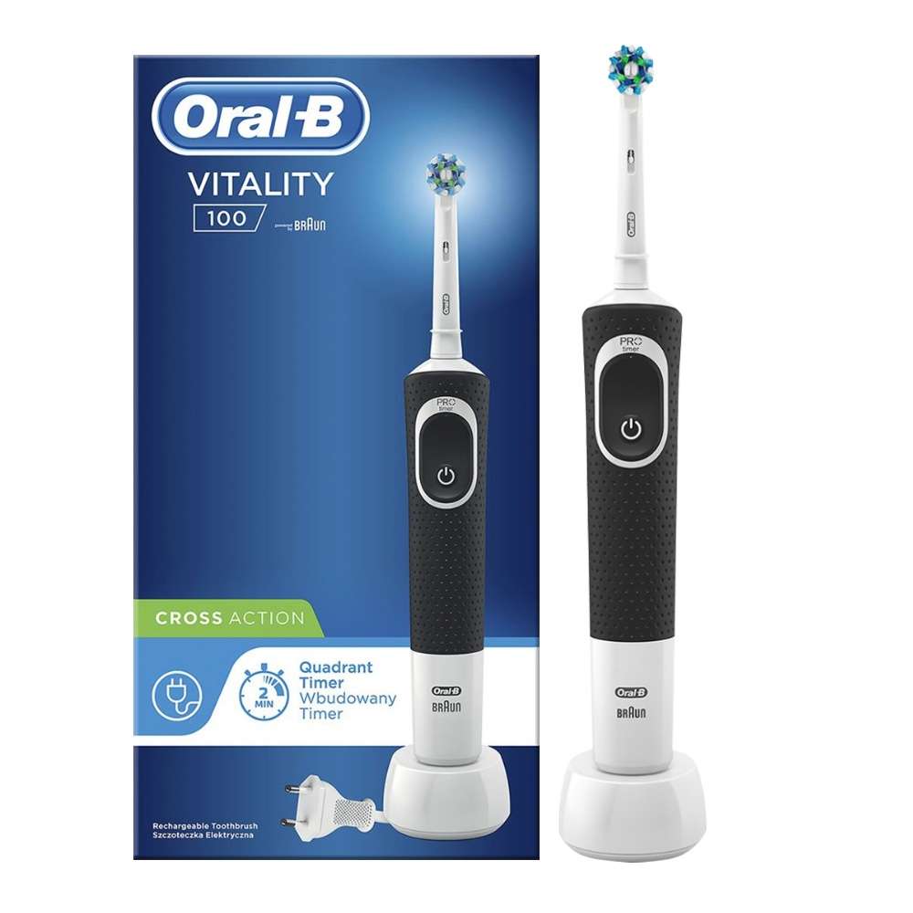 Oral-B Vitality BLACK CrossAction D100 Elektrische Zahnbürste