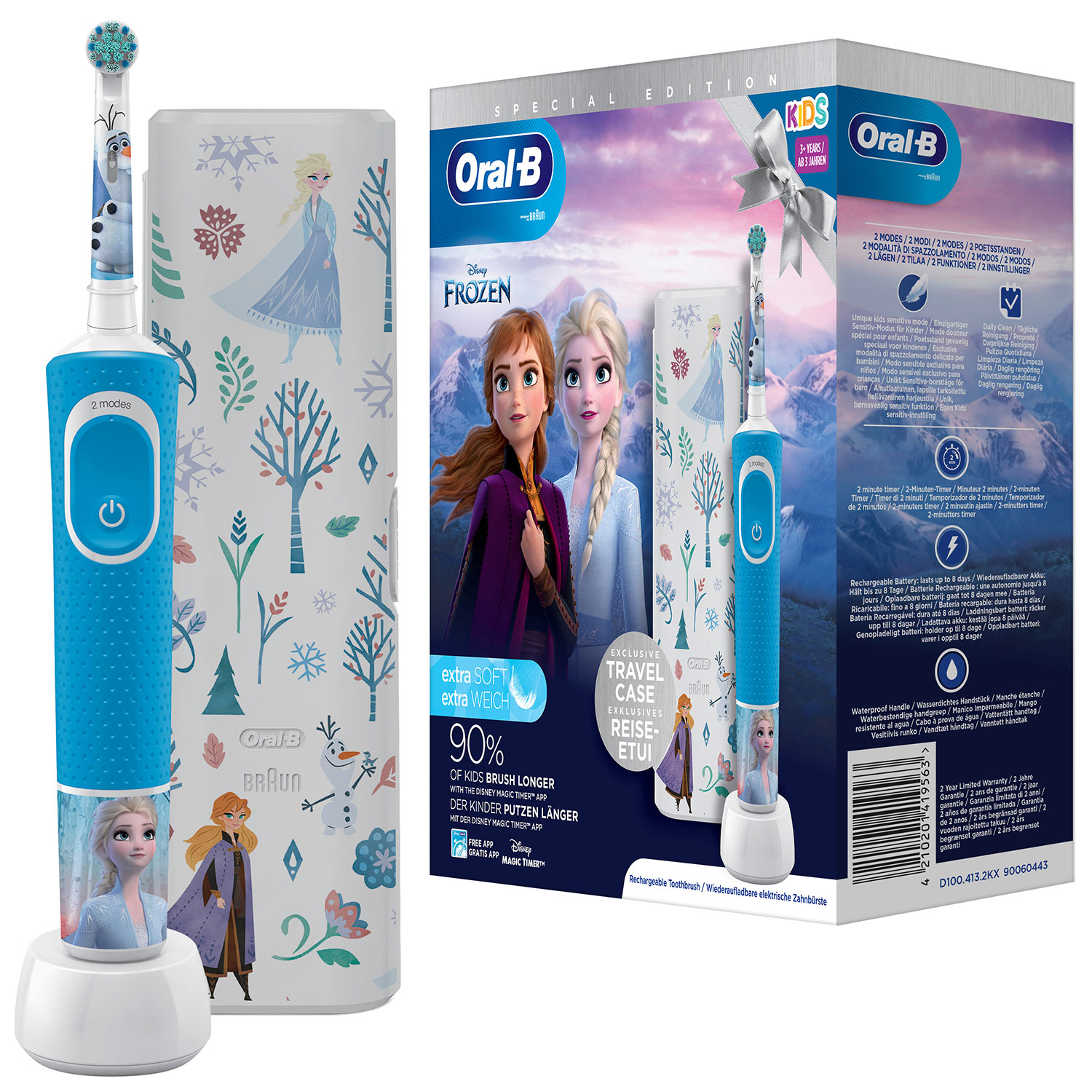 Oral-B Frozen El-tandbørste Til Børn + Etui