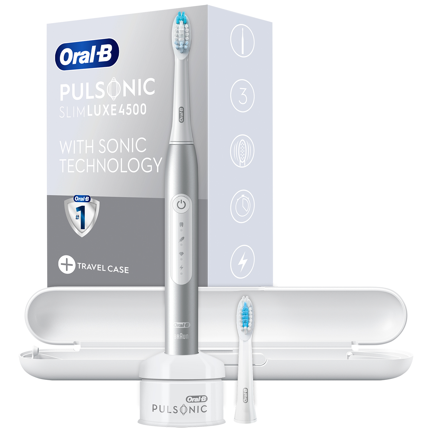 Oral-B Elektrische Zahnbürste Pulsonic Slim Luxe 4500 Platinum