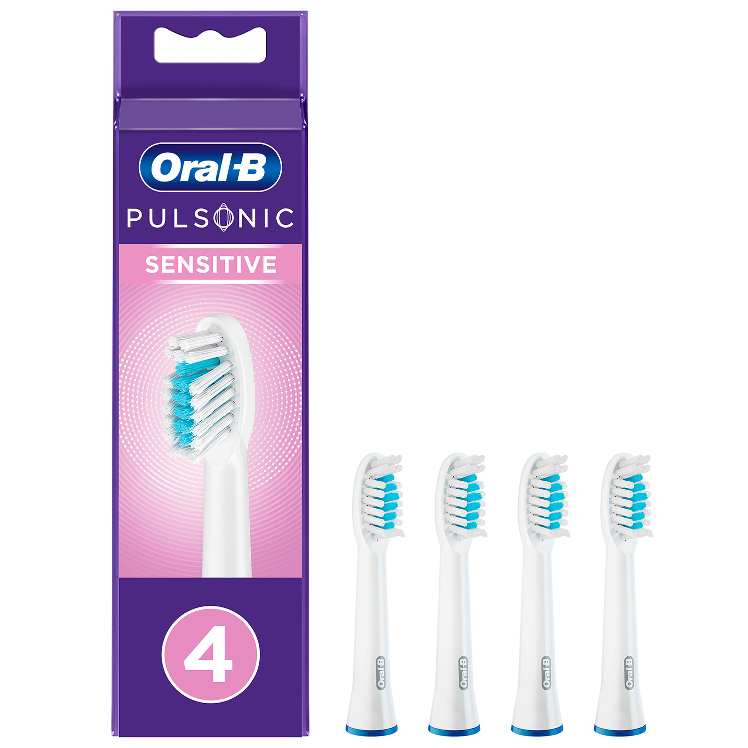 Oral-B Sensitive Pulsonic Tandbørstehoveder 4 stk. - Oral-B Pulsonic Tandbørstehoveder - Tandbørster