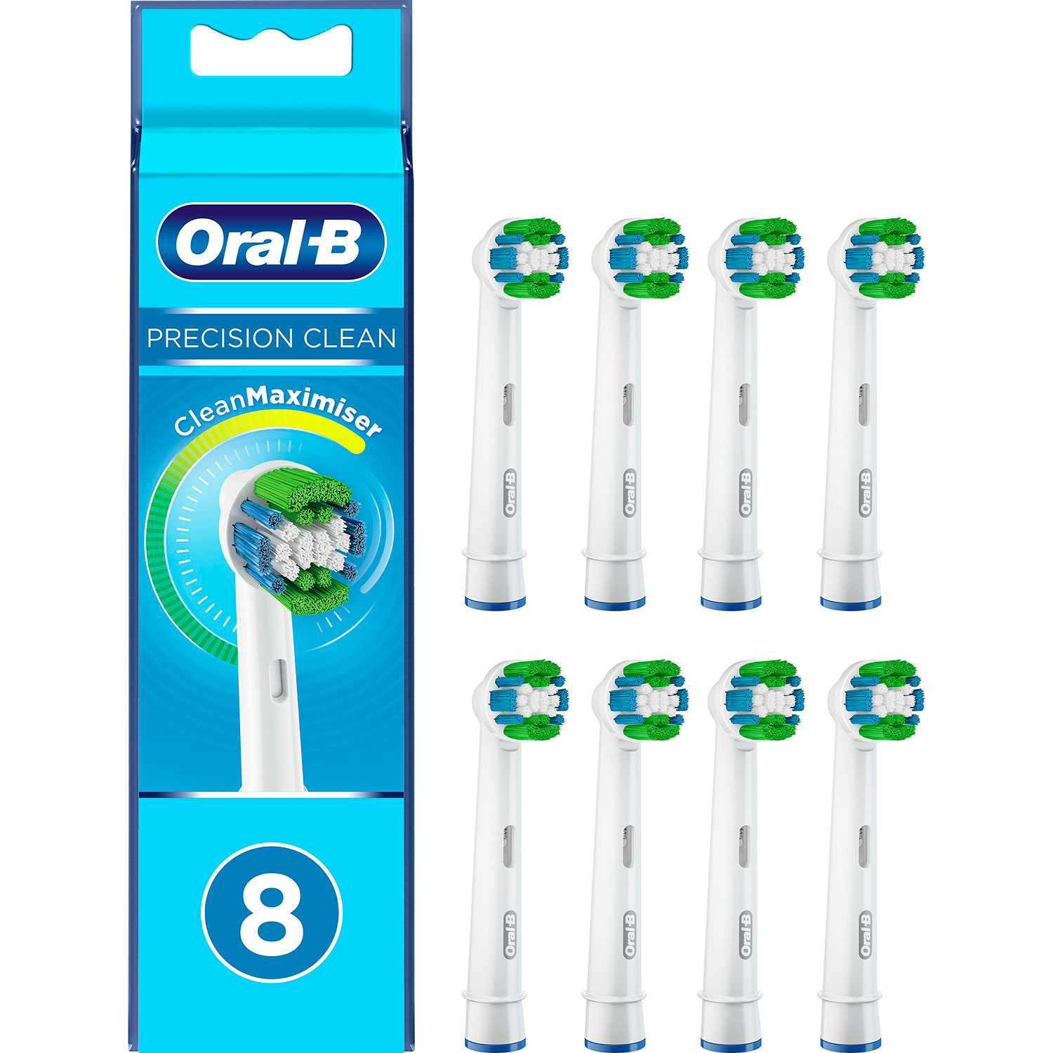 Oral-B Precision Clean CleanMaximiser Børstehoveder 8 stk. - Oral-B Precision Clean Tandbørstehoveder - Tandbørster