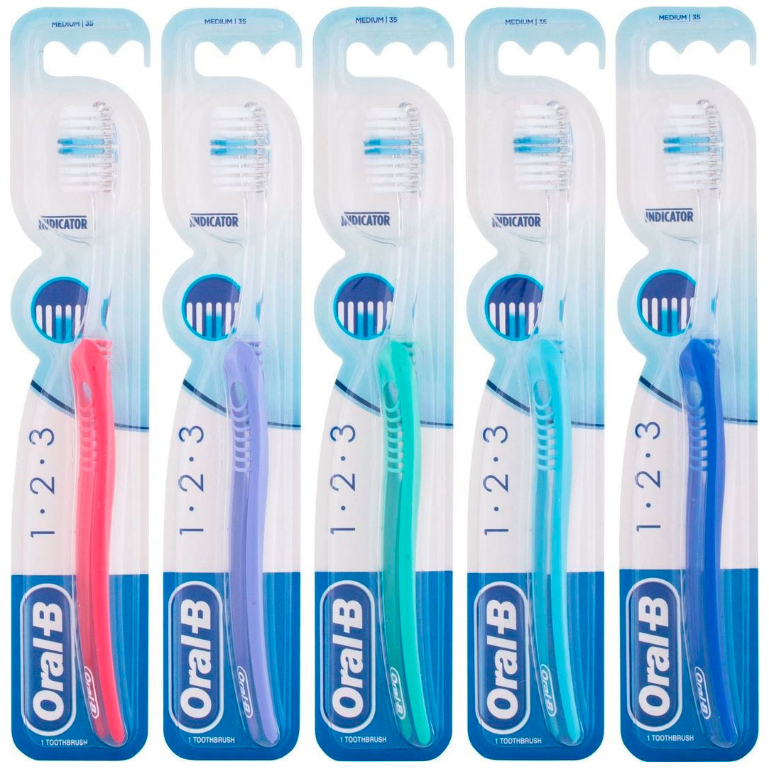 Oral-B Tandbørste 1-2-3 Indicator Medium 35