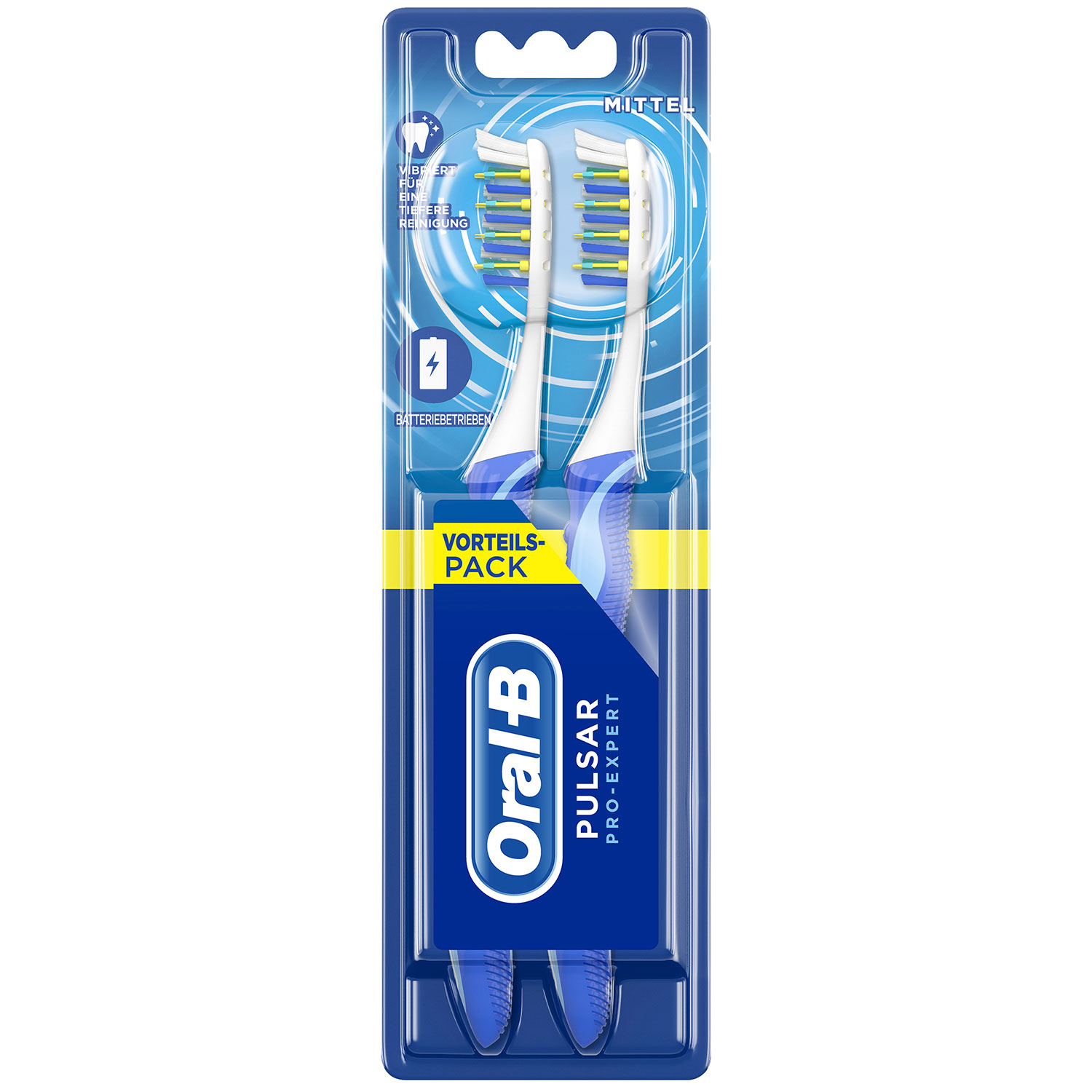 Oral-B Batteri Tandbørster 2 stk. Pulsar Medium