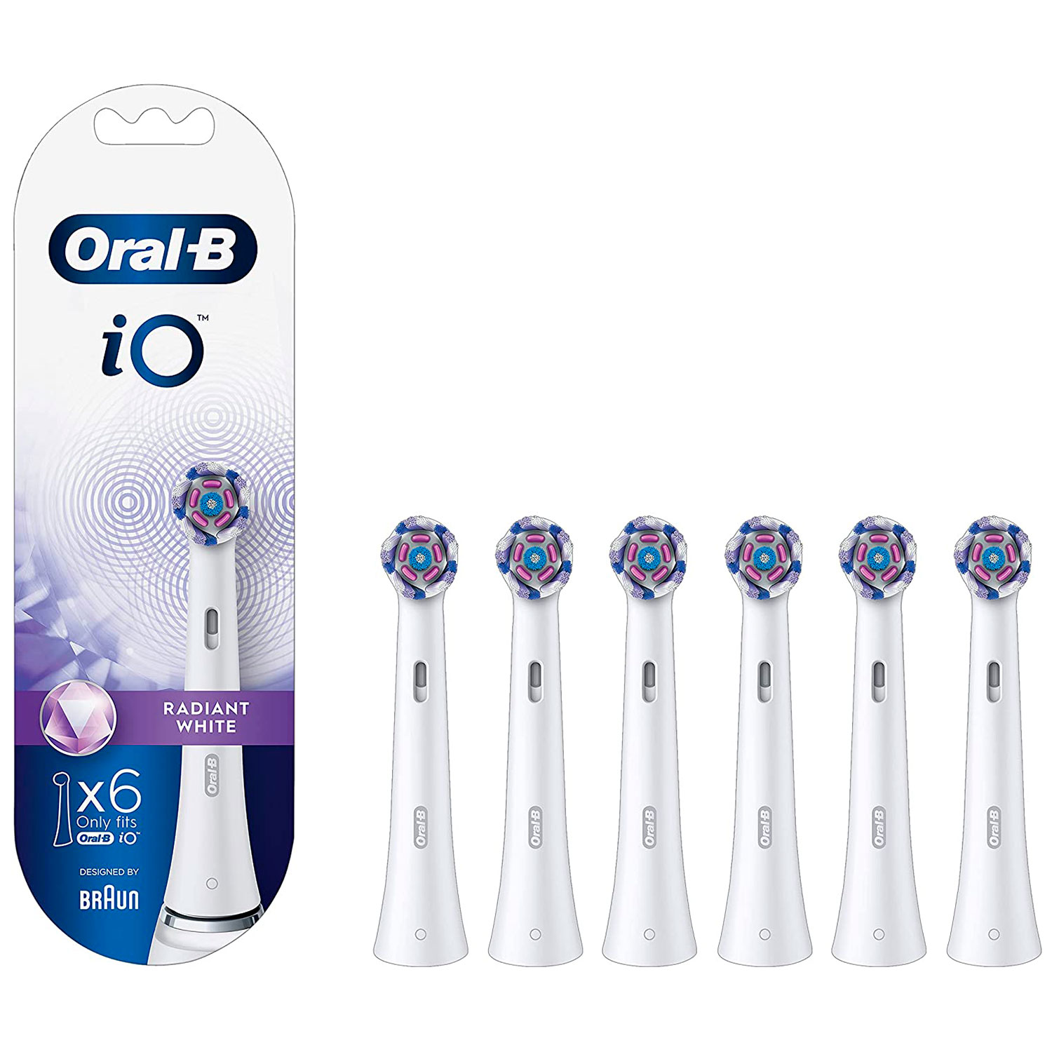 Oral-B iO 6 Stk. Bürstenköpfe strahlend White