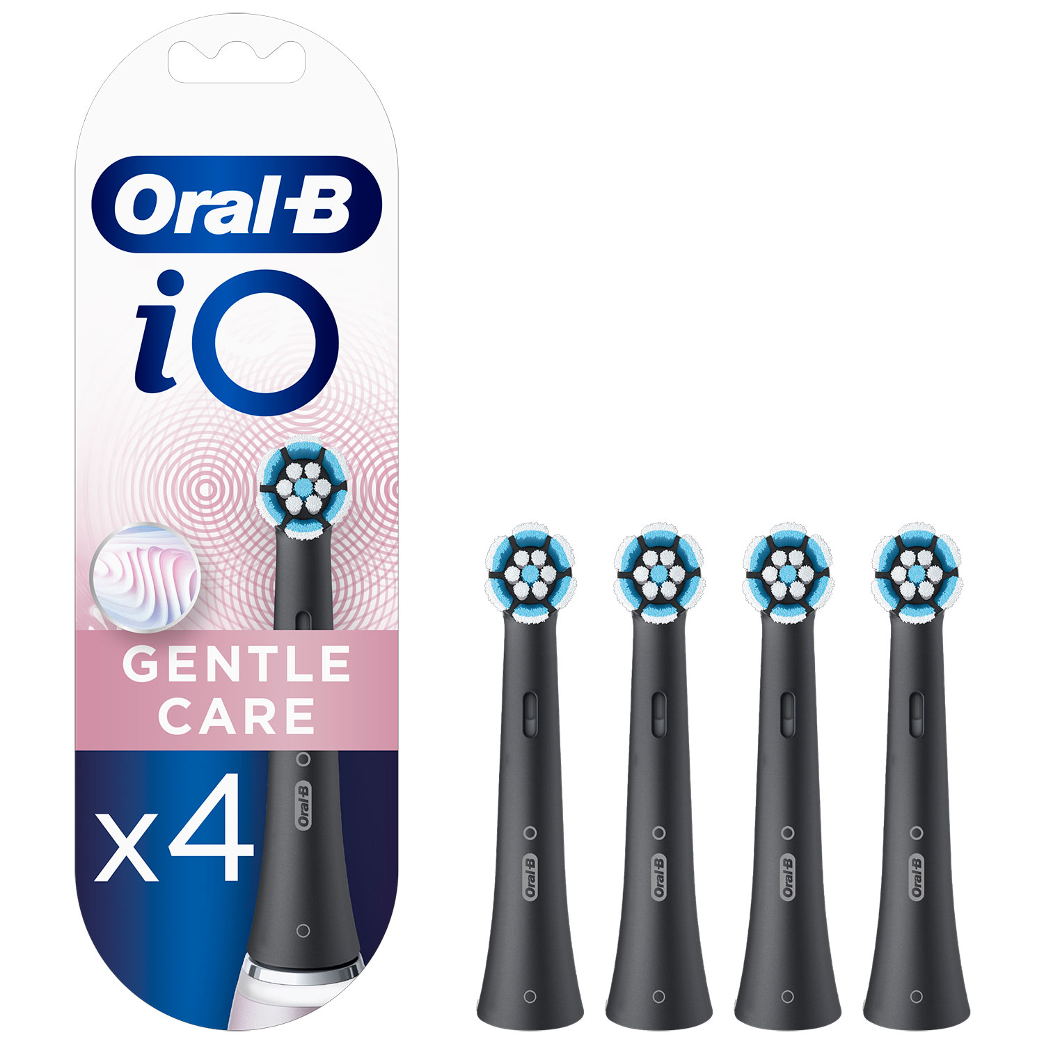Oral-B iO Sensitive Gentle Care Bürstenköpfe SCHWARZ 4 Stk.