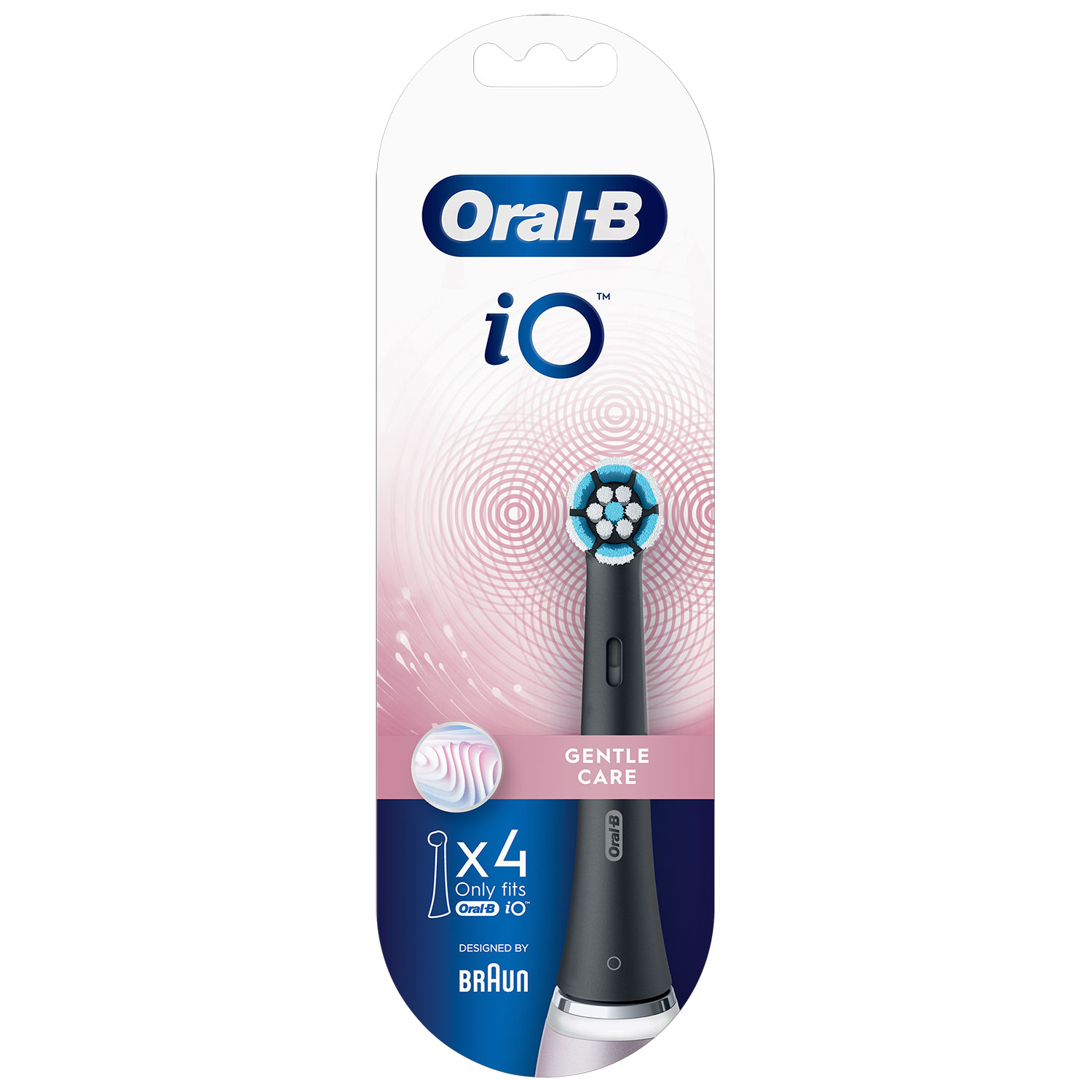 Oral-B iO Sensitive Zahnbürstenköpfe SCHWARZ Sanfte Care 4 Stk.
