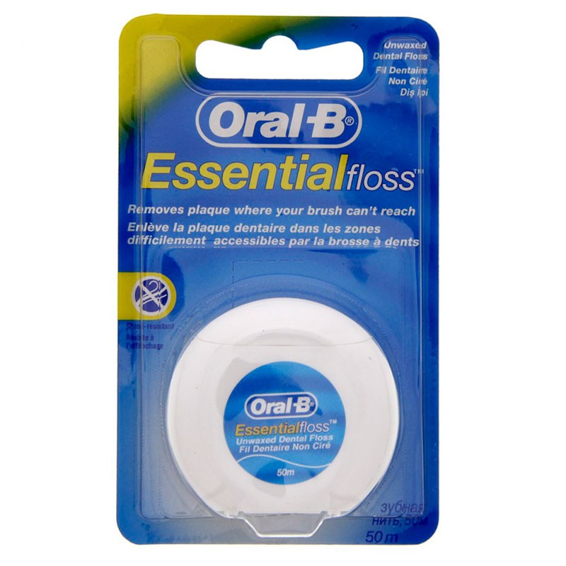 Oral-B Uvokset Tandtråd Essential Unwaxed Floss