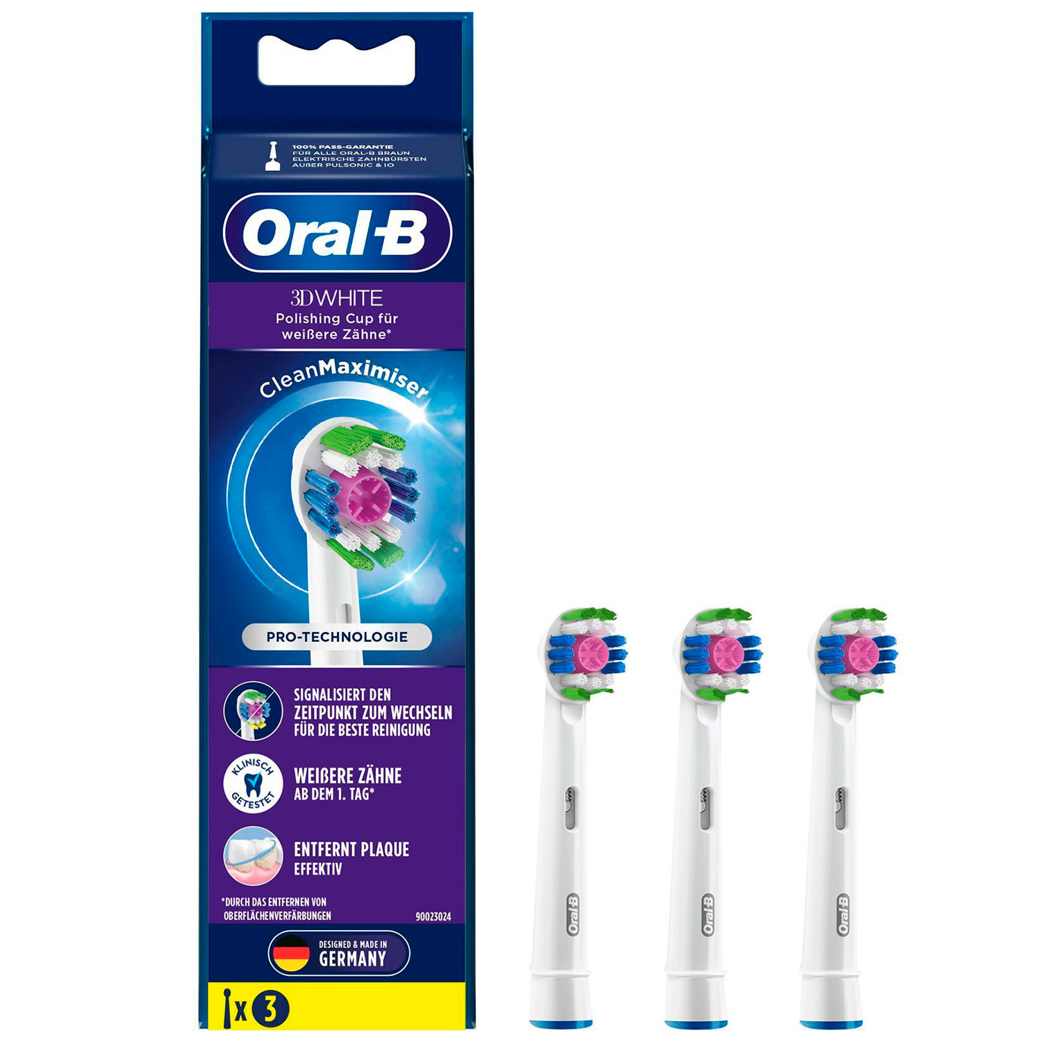 Oral-B 3D White Bürstenköpfe CleanMaximiser 3 Stk.