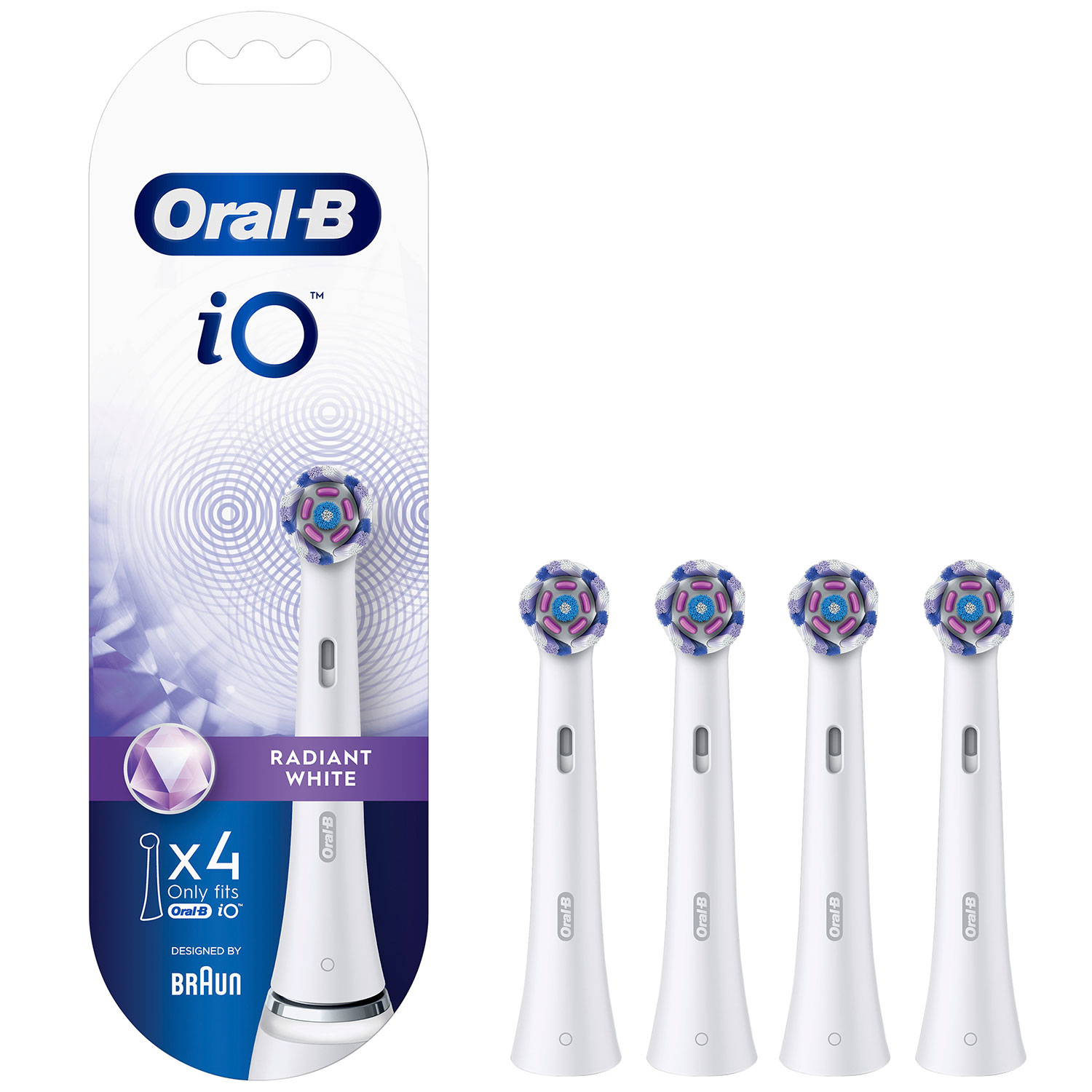 Oral-B iO Bürstenköpfe Radiant White 4 Stk.