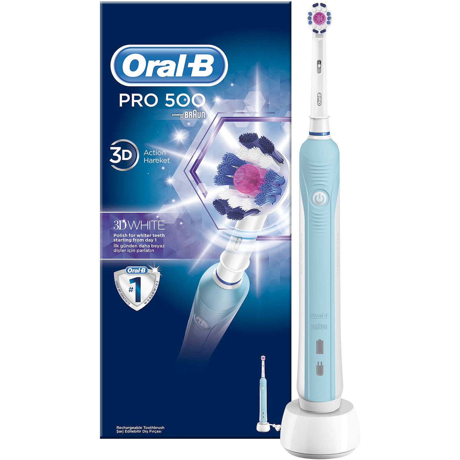 Oral-B 3D White Elektrische Zahnbürste Pro 500
