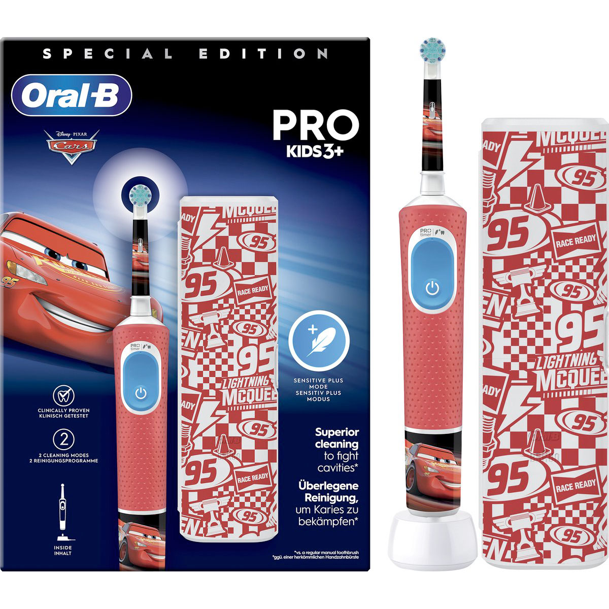 Oral-B Cars PRO El-Tandbørste Til Børn + Etui