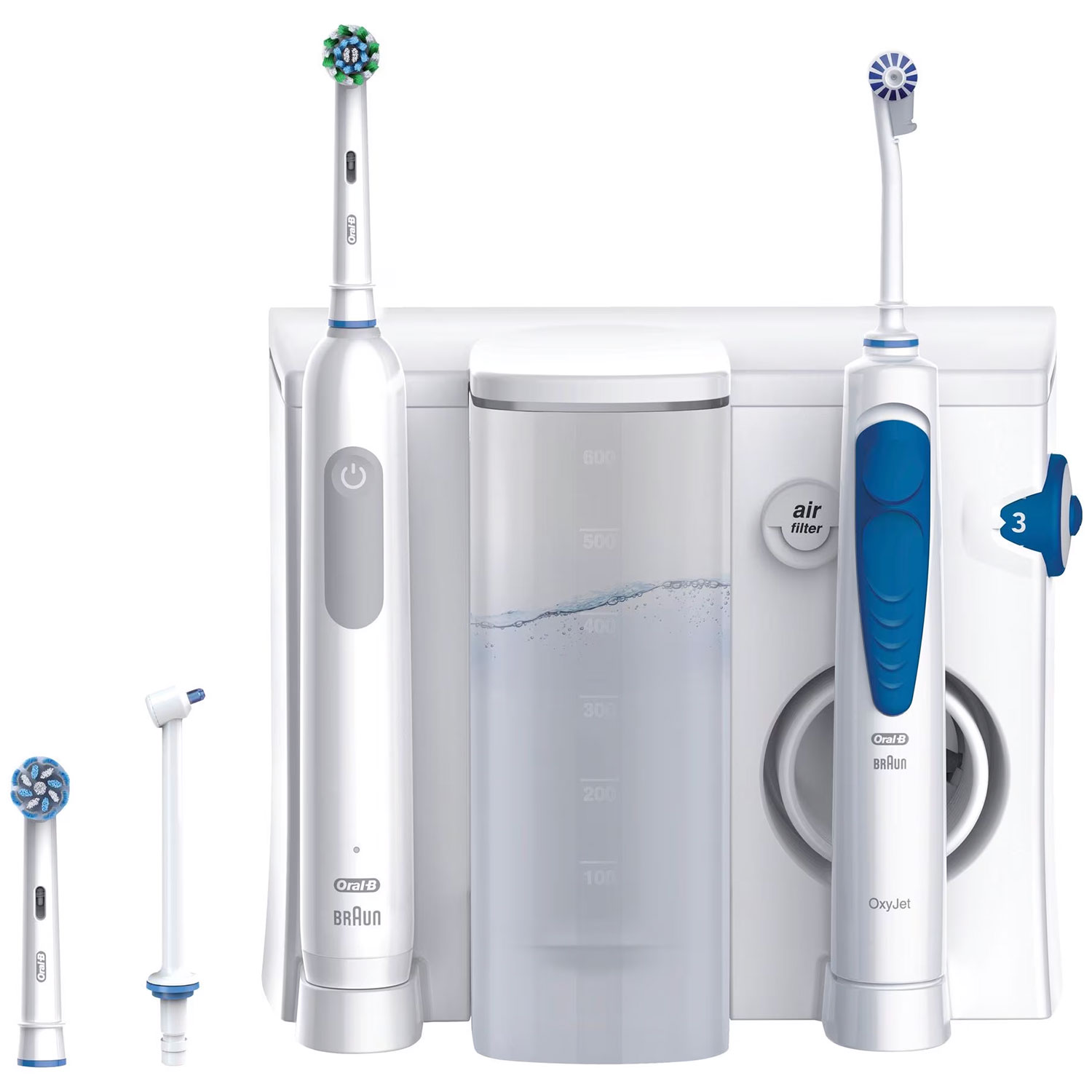 Oral-B Pro 1 Zahnbürste + Mundwasser Serie 1 Oxyjet Center