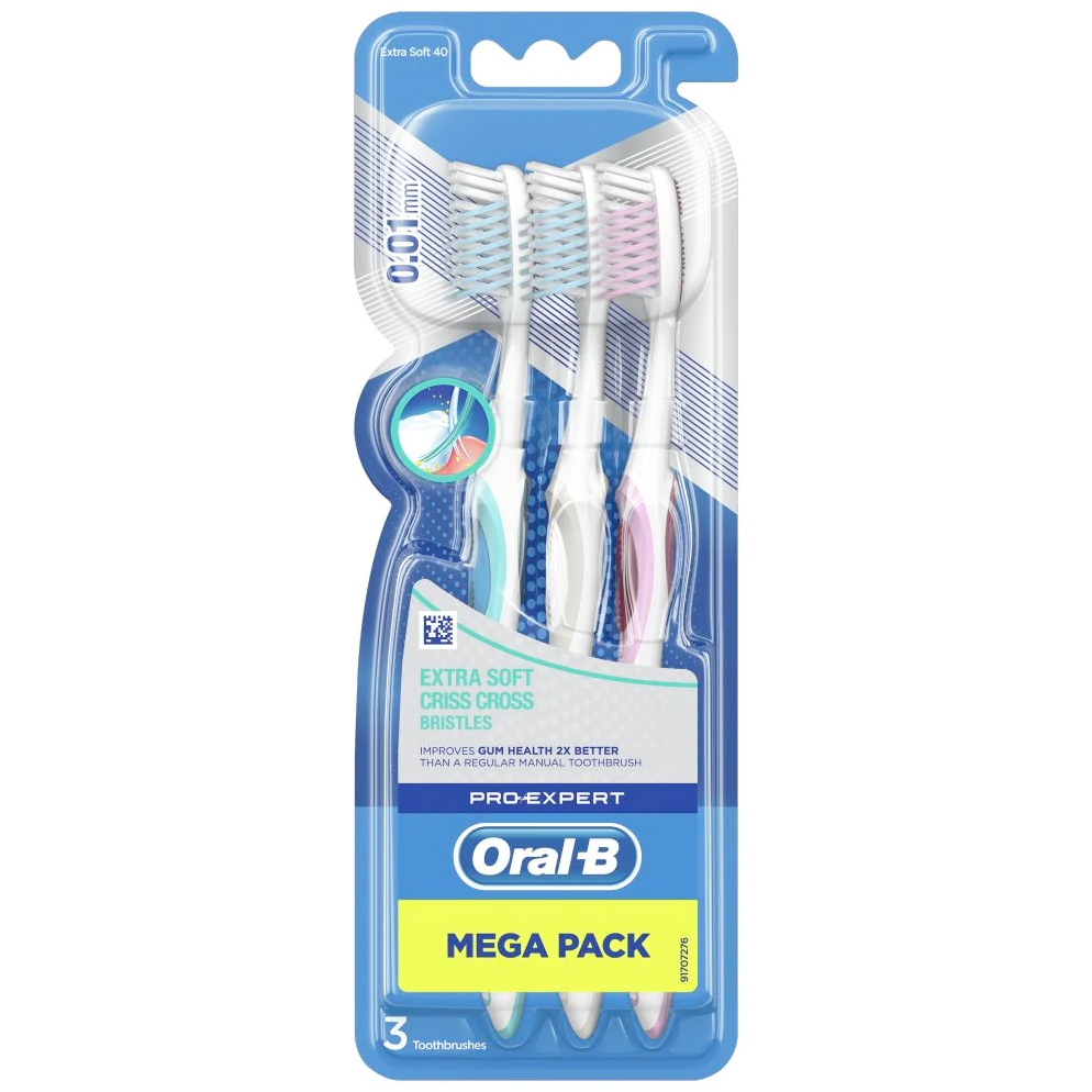 Oral-B Extra SOFT Tandbørster 3 stk. Pro-Expert Criss Cross