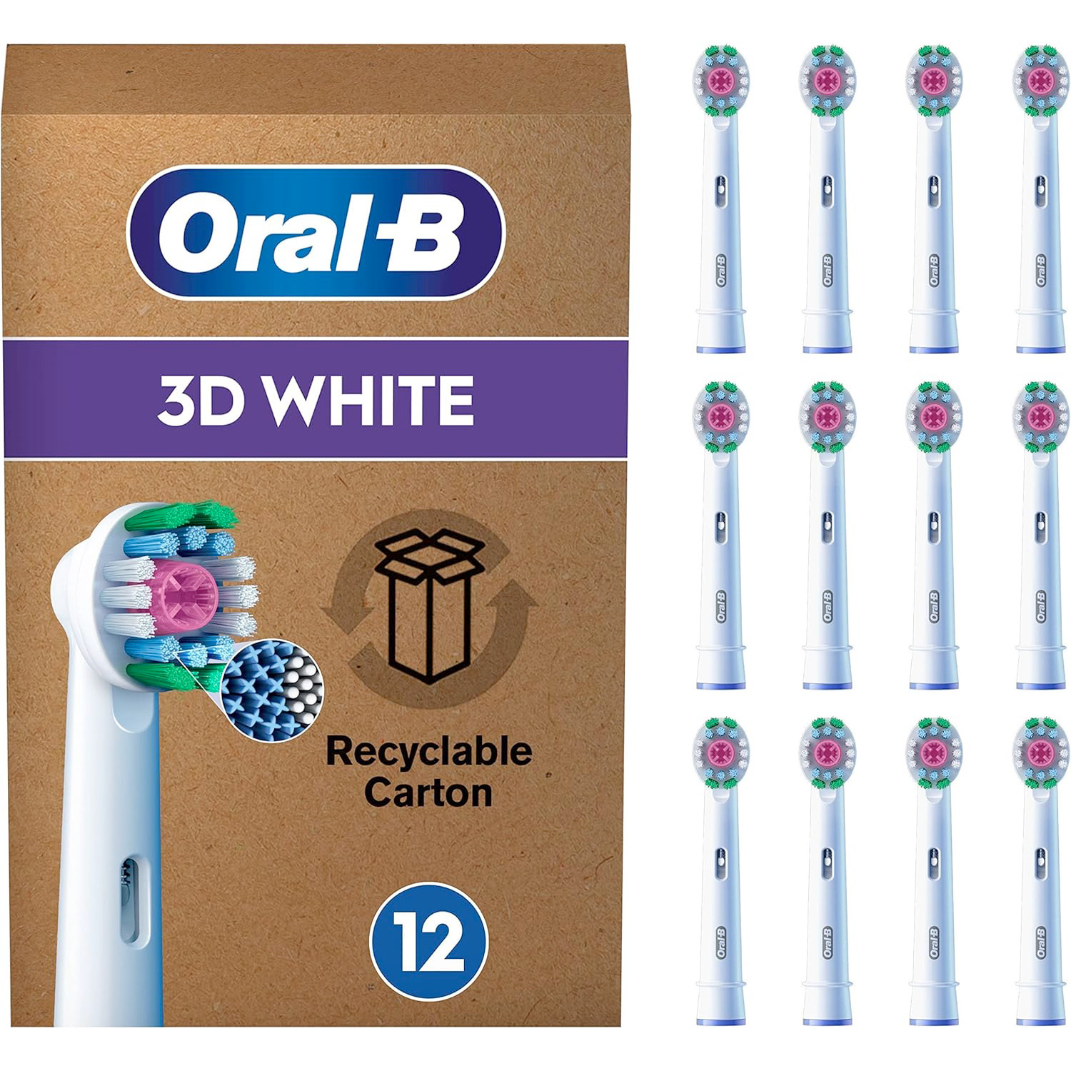 Oral-B PRO 3D White 12 Stk. Bürstenköpfe