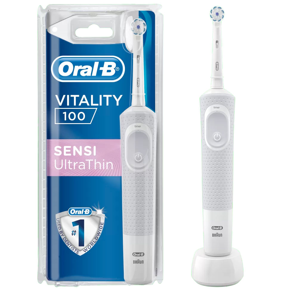 Oral-B Sensitive Clean Elektrische Zahnbürste Vitality d100 White