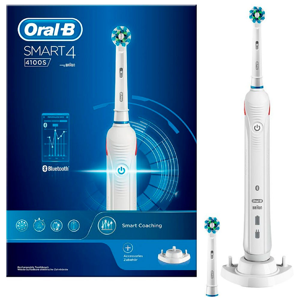 Oral-B Smart 4 4100 CrossAction Elektrische Zahnbürste, extra Bürstenkopf
