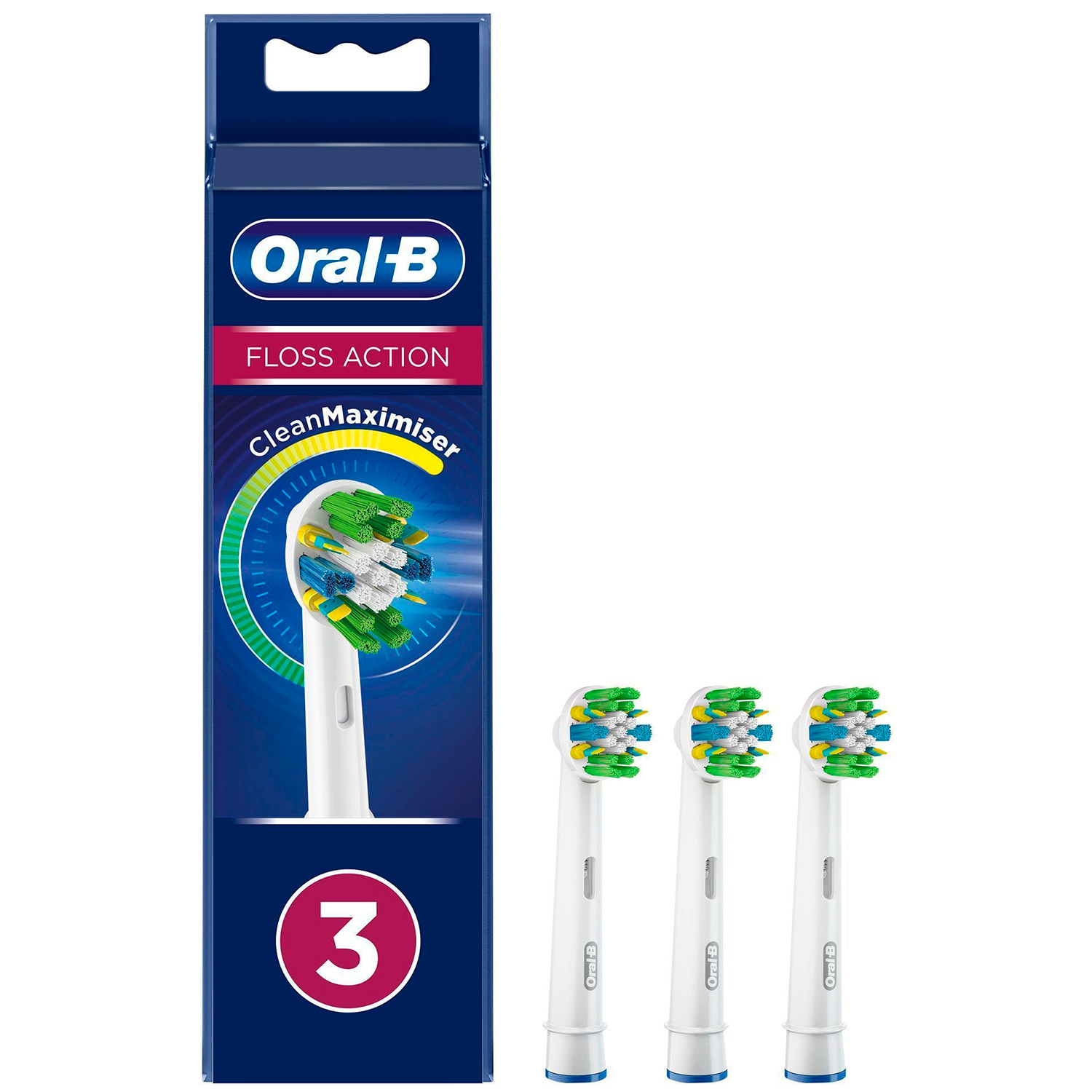 Oral-B FlossAction CleanMaximizer Børstehoveder 3 stk.