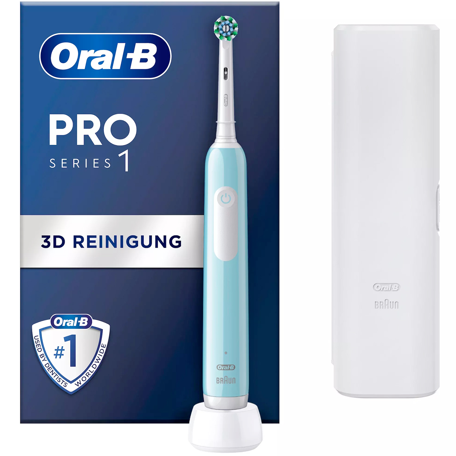 Oral-B Pro Series 1 BLAU Elektrische Zahnbürste + Reiseetui