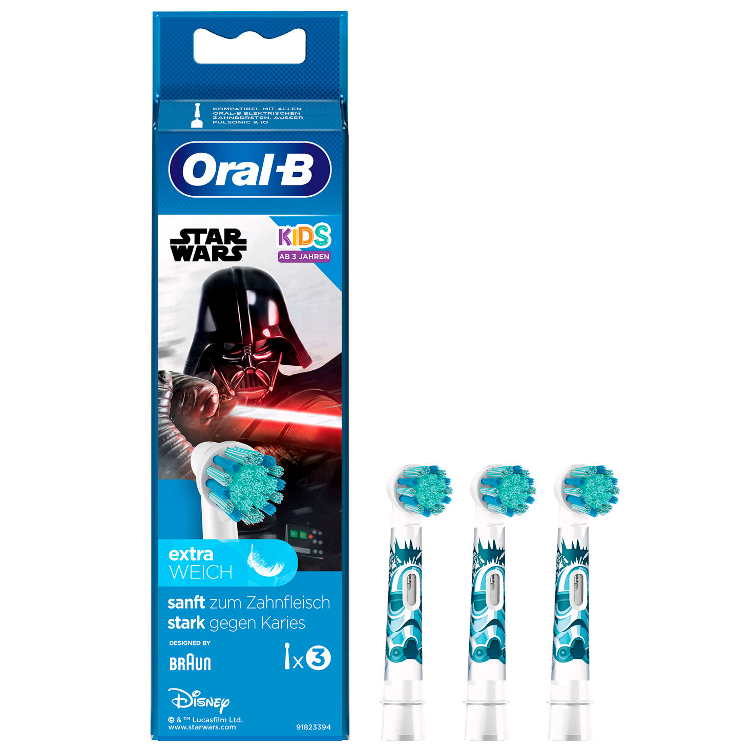 Oral-B Star Wars Bürstenköpfe für Kinder 3 Stk.