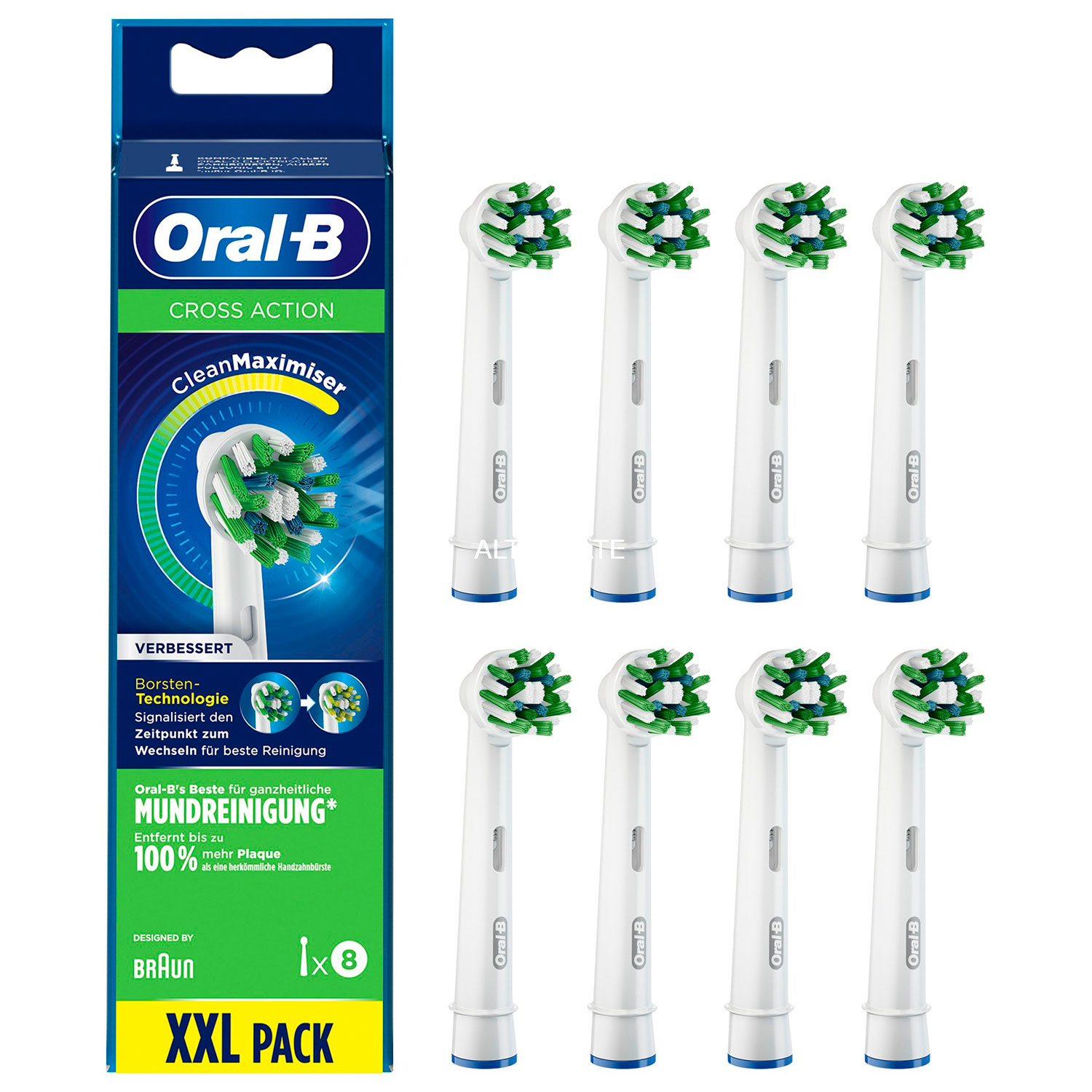 8 stk. Oral-B CleanMaximiser CrossAction Børstehoveder