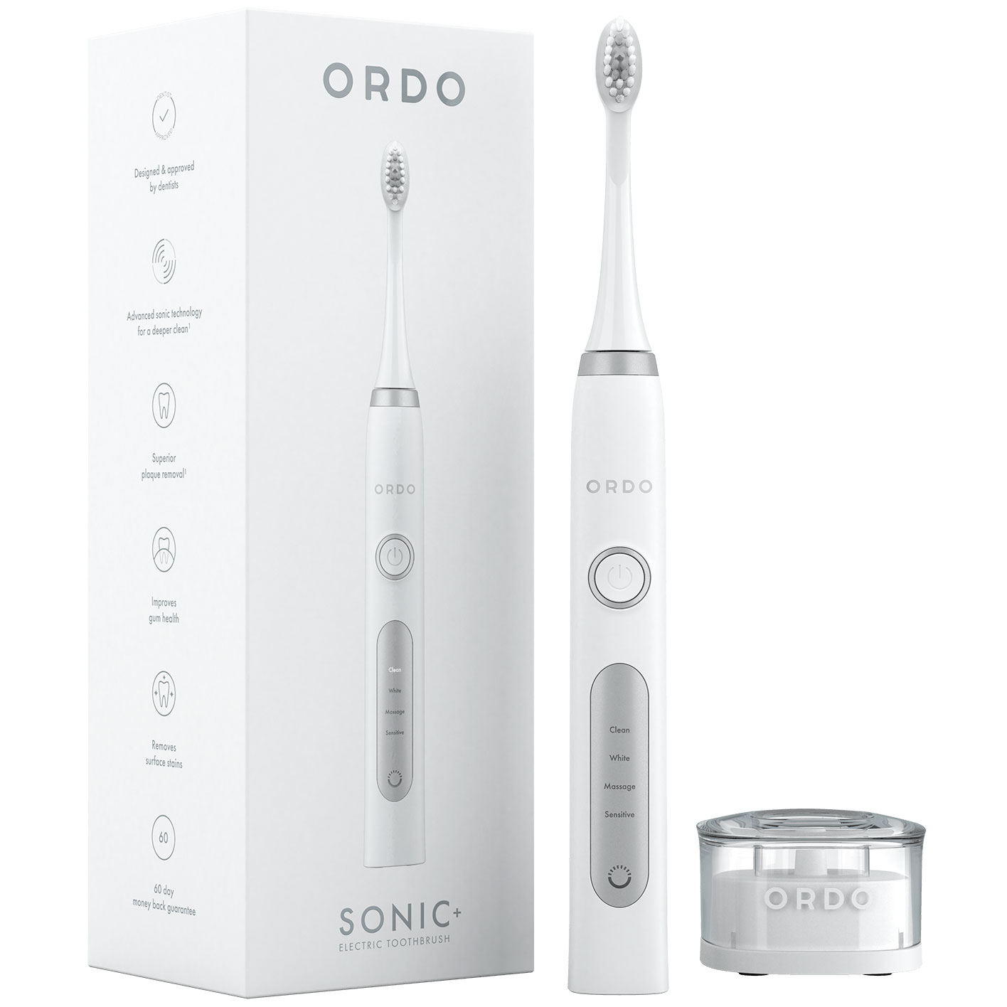Ordo Sonic+ Elektrische Zahnbürste White Silver