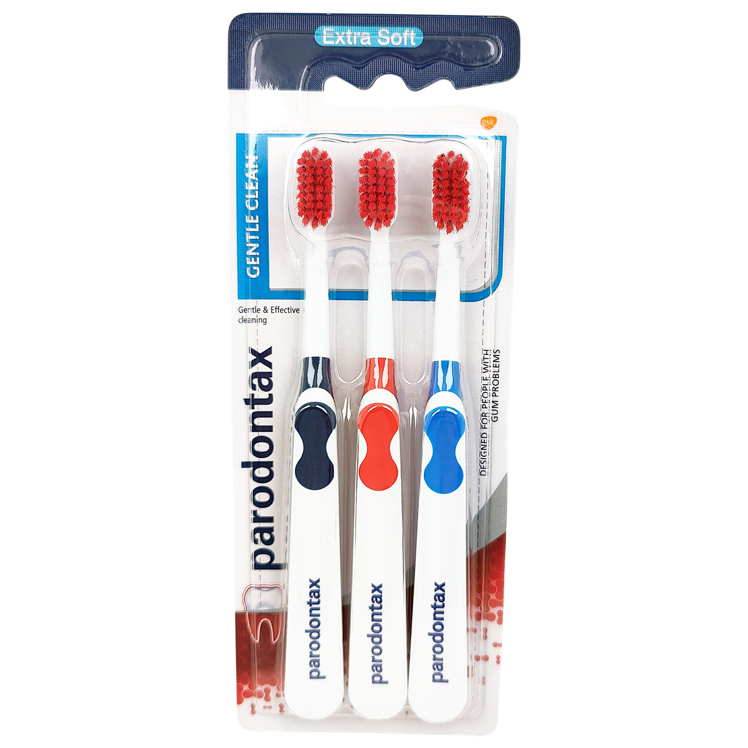 Parodontax Tandbørster 3-pk. Gentle Clean Extra Soft