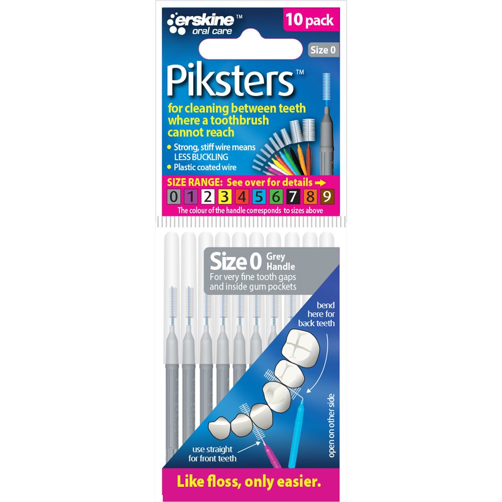 Piksters Spaltbürsten 10 stk. ISO 0 GRAU