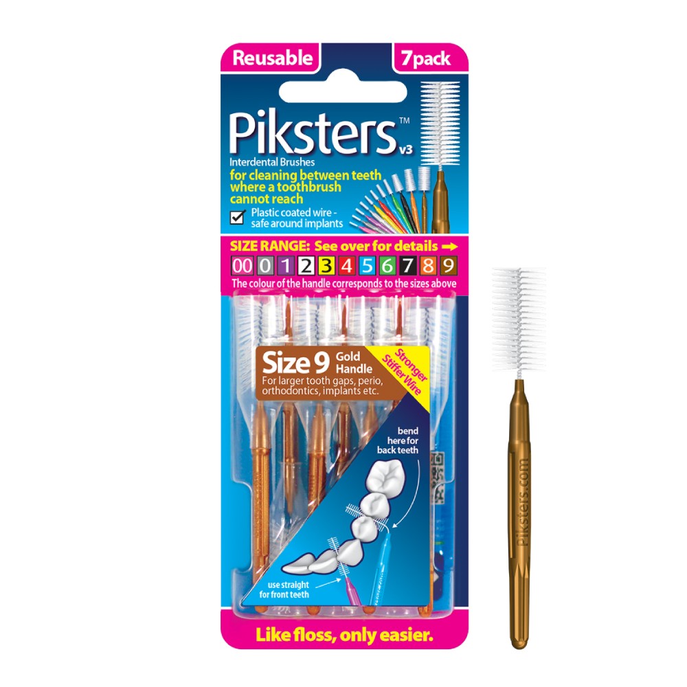 Piksters Spaltbürsten 7 stk. ISO 9 GOLD