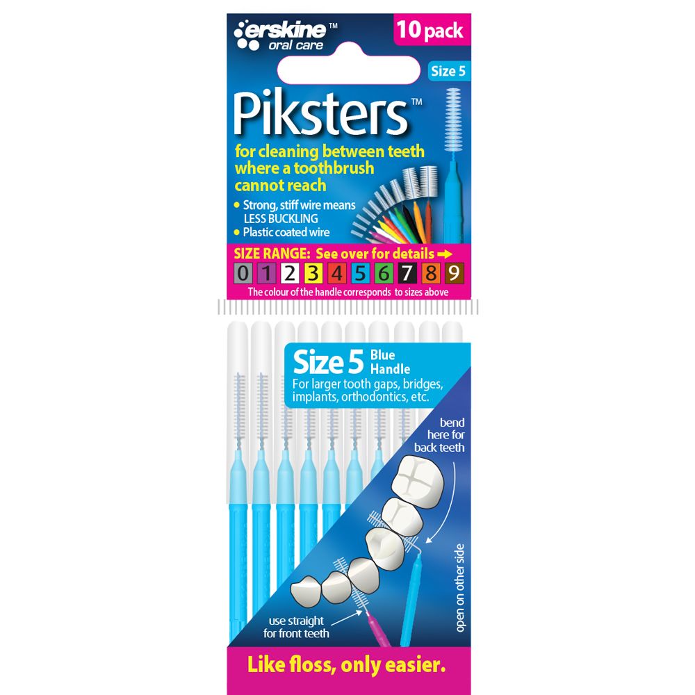 Piksters Spaltbürsten 10 stk. 0.7 mm. ISO 5 BLAU