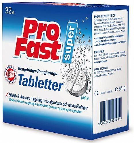 ProFast Reinigungstabletten Fittydent pH 9 Formula 32 Stk.