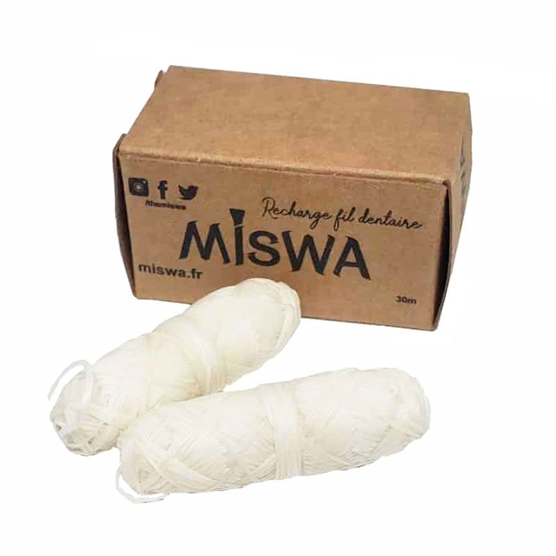 Nachhaltige Zahnseide Miswa Nachfüllungen 2 x 30 mtr.