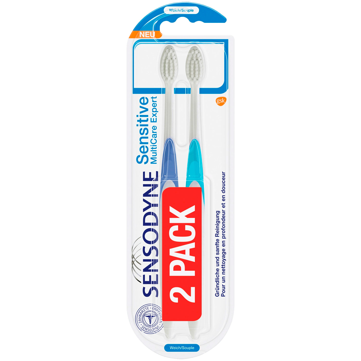 Sensodyne Soft Zahnbürsten 2 Stk. MultiCare- Expert