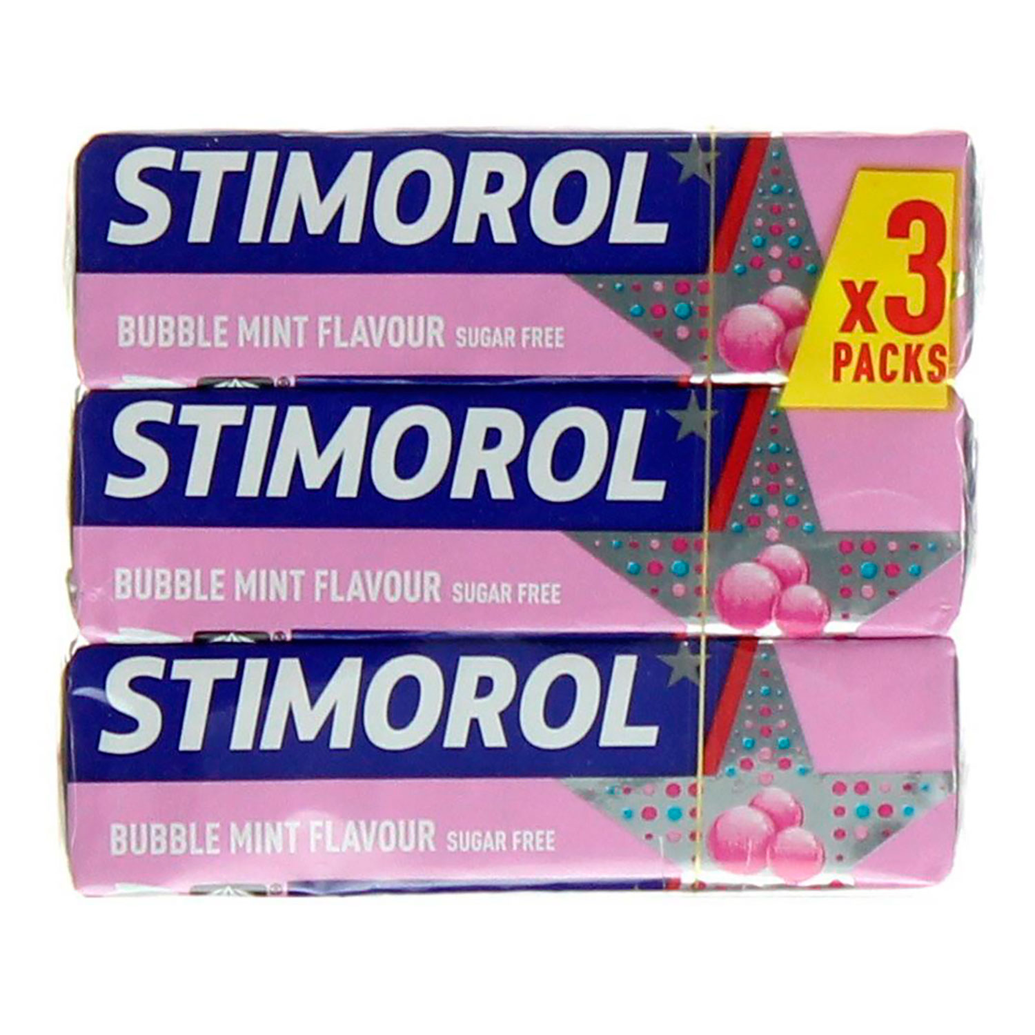 Stimorol Bubble Mint Flavour Kaugummi - 3er-Pack.