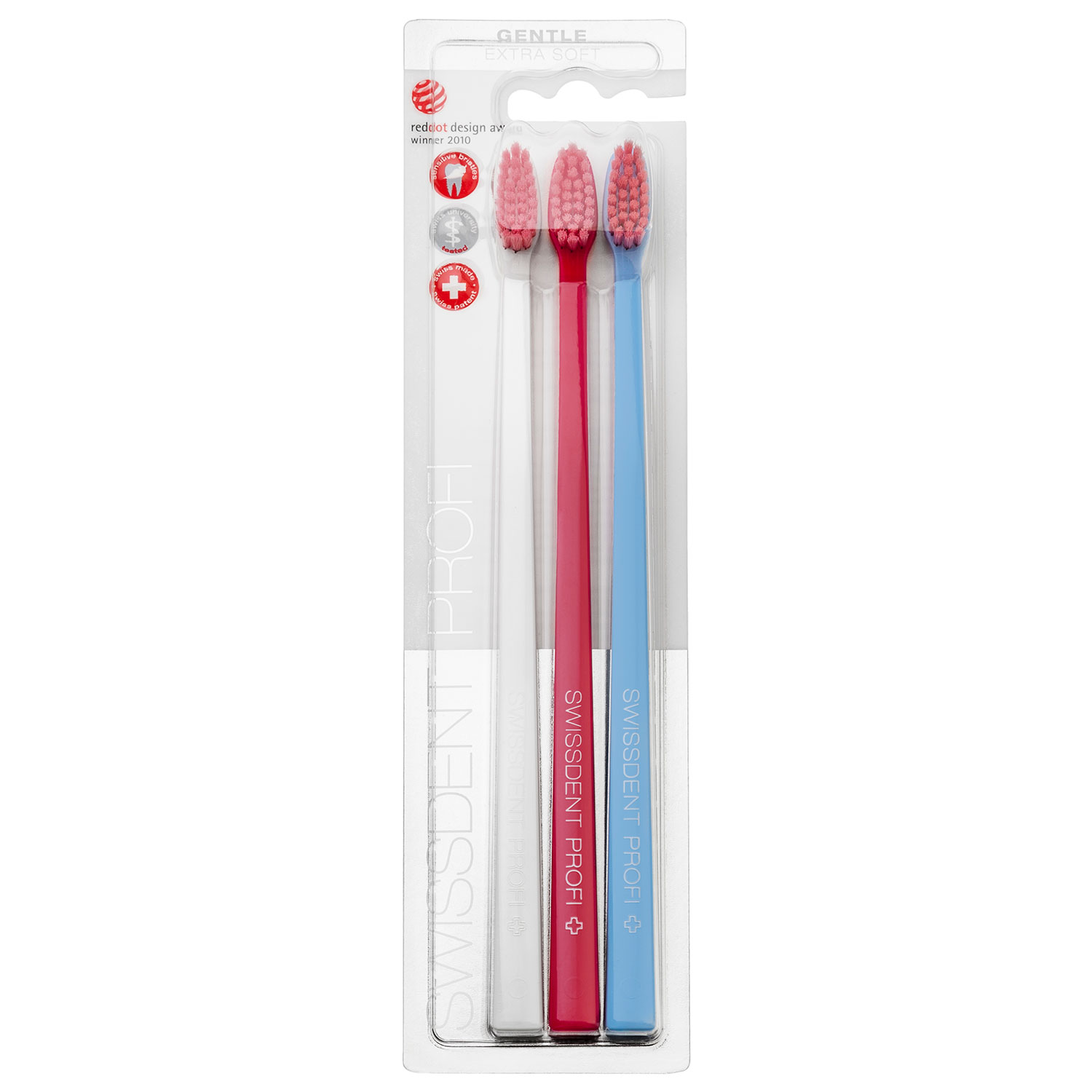 SwissDent Extra Soft Zahnbürsten Profi Gentle Klosters 3 Stk.