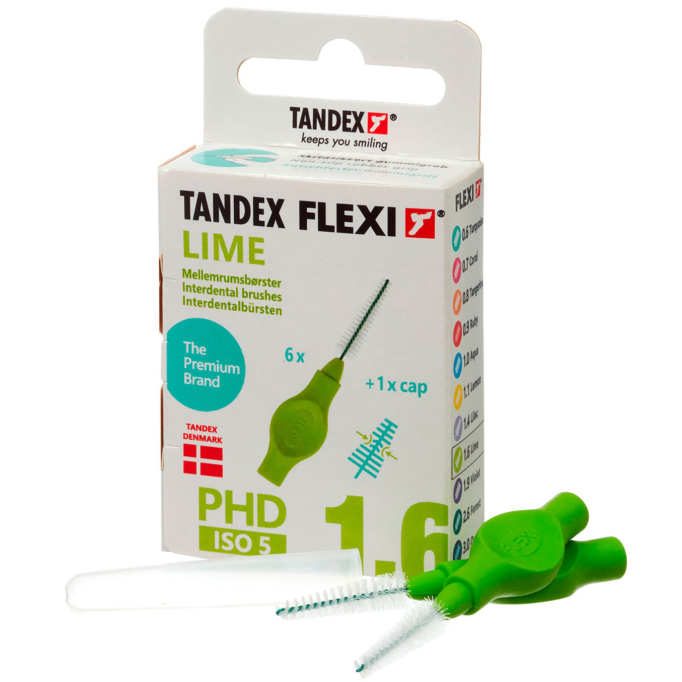 Tandex Flexi Koniske Mellemrumsbørster ISO 5 LIME - Tandex Flexi Mellemrumsbørster