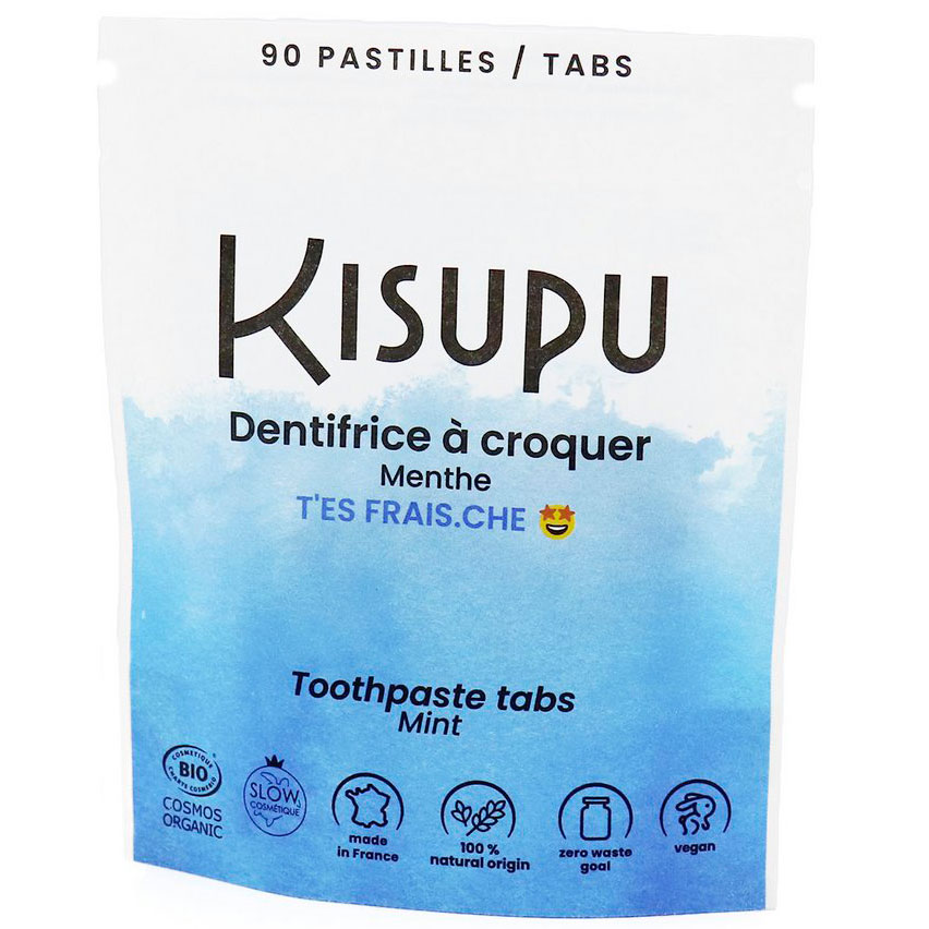 Økologiske Tandpasta Tabletter Kisupu Mint 90 stk.