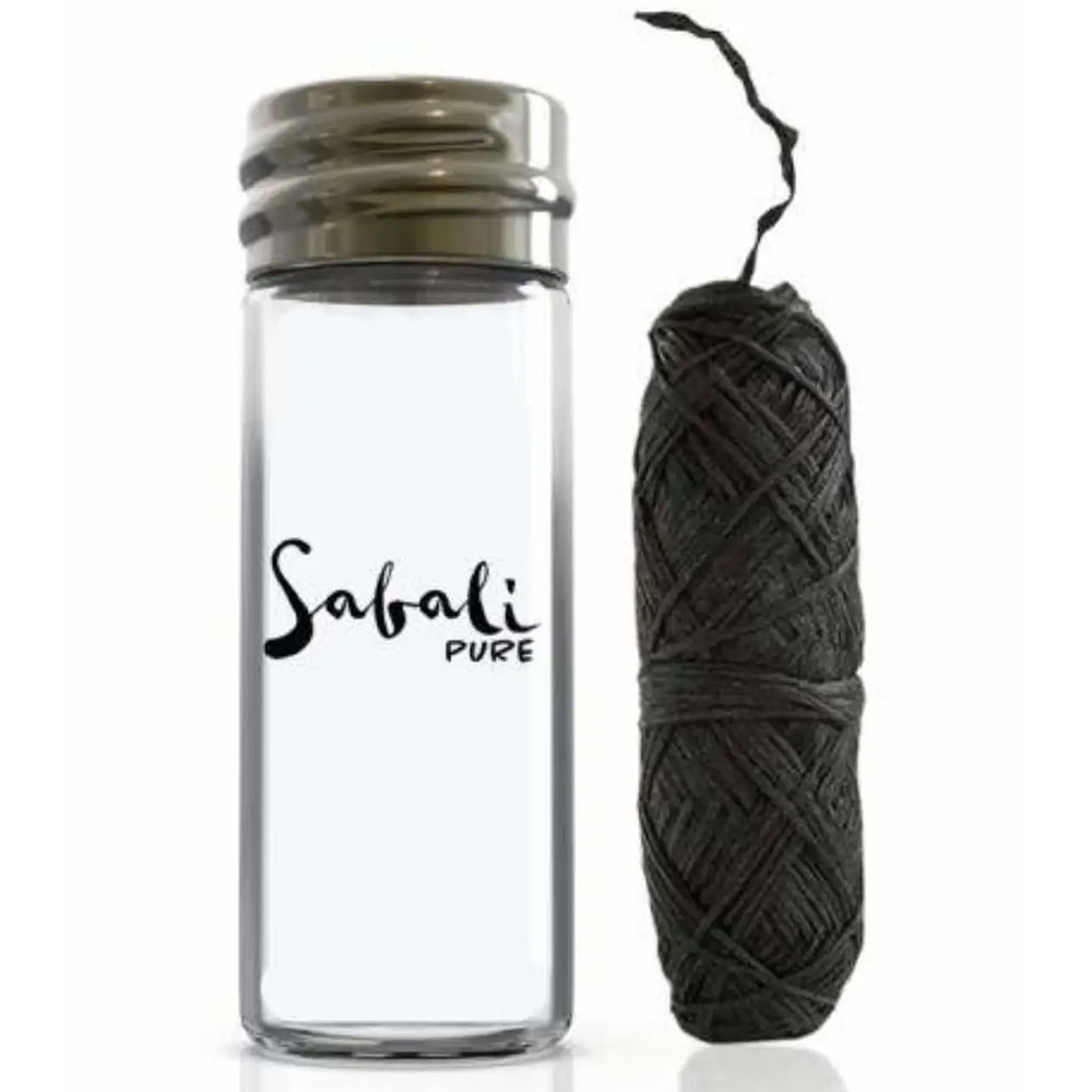 Zahnseide ohne PFAS Glasspender Sabali Pure Coffee