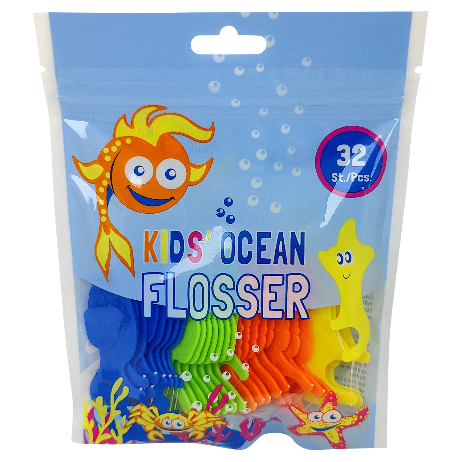 Tandtrådsbøjler Til Børn Ocean Kids Flosser - Tandtråd til børn - Tandpleje til børn