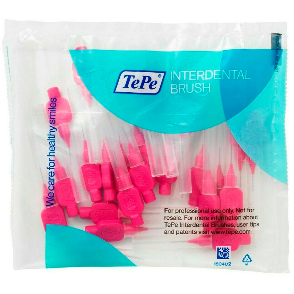 25 stk. TePe Original Mellemrumsbørster PINK ISO 0 - 0.4 mm.