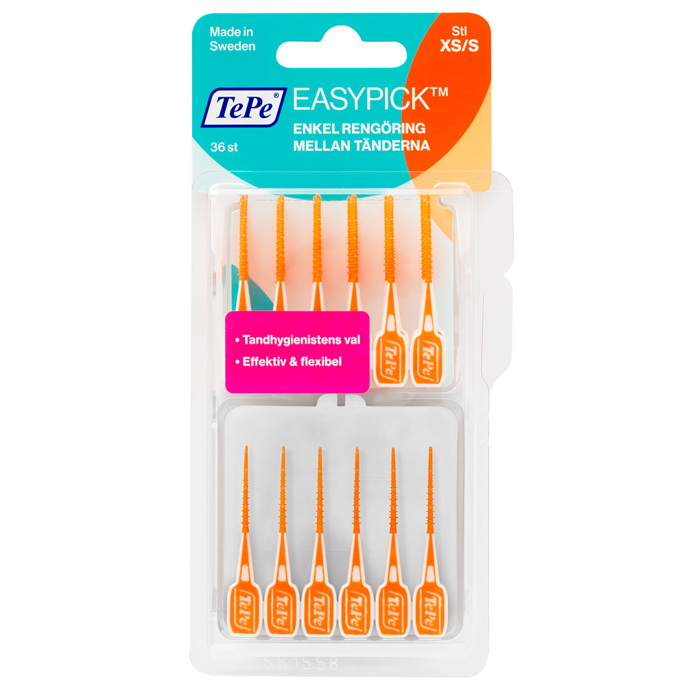TePe EasyPick Zahnstocherbürsten XS/Small ORANGE 36 Stk.