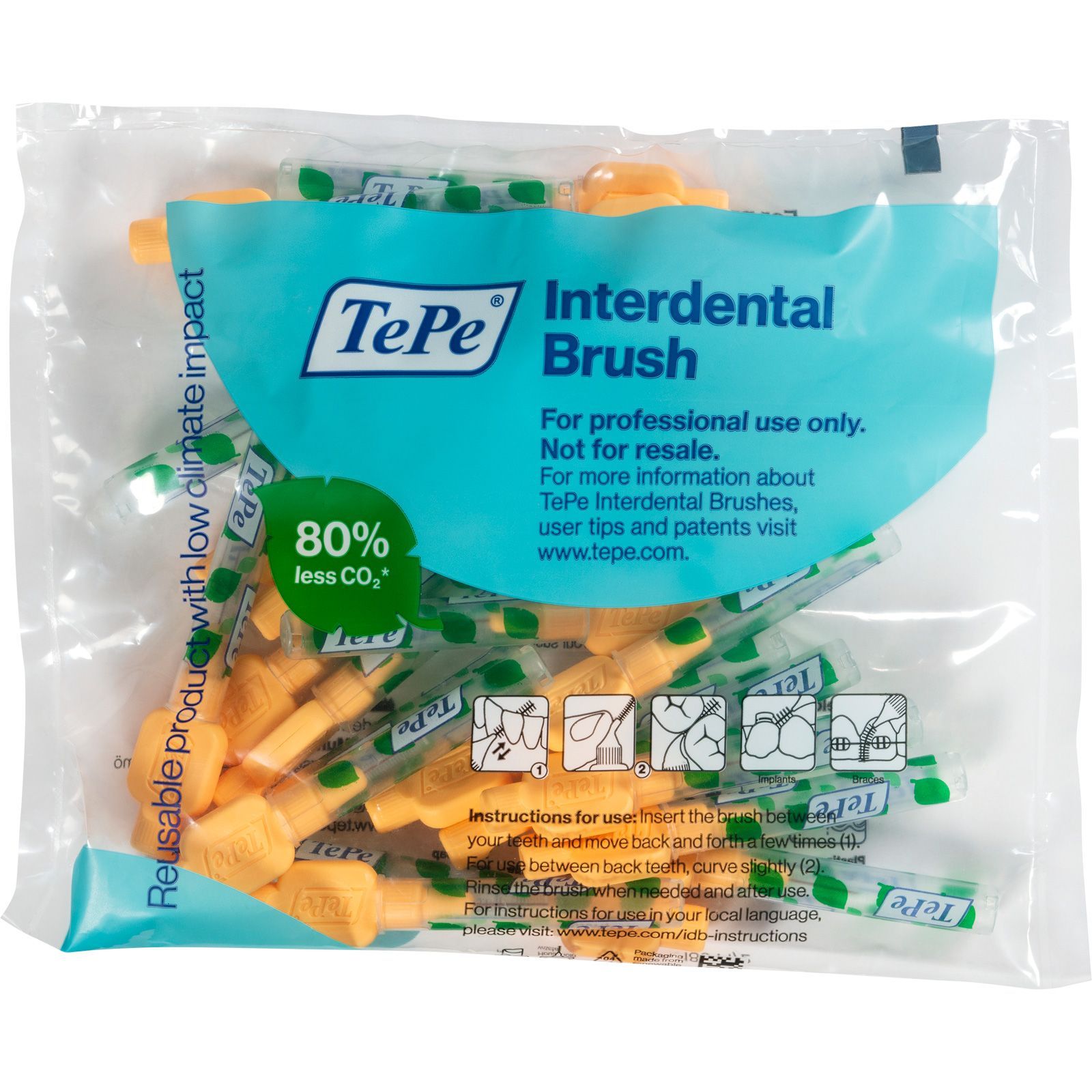 25 Stk. TePe Extra SOFT Spaltbürsten 0,45 mm ISO 1 ORANGE