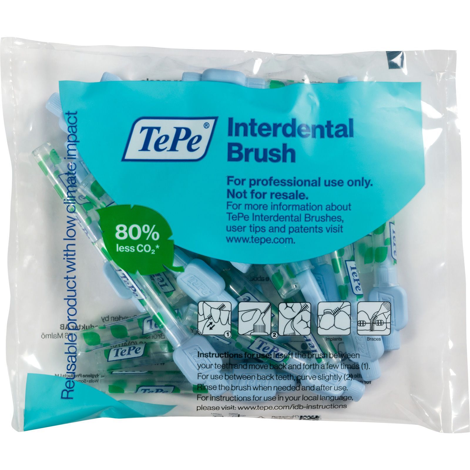 25 Stk. TePe Extra SOFT Spaltbürsten 0,60 mm ISO 3 BLAU