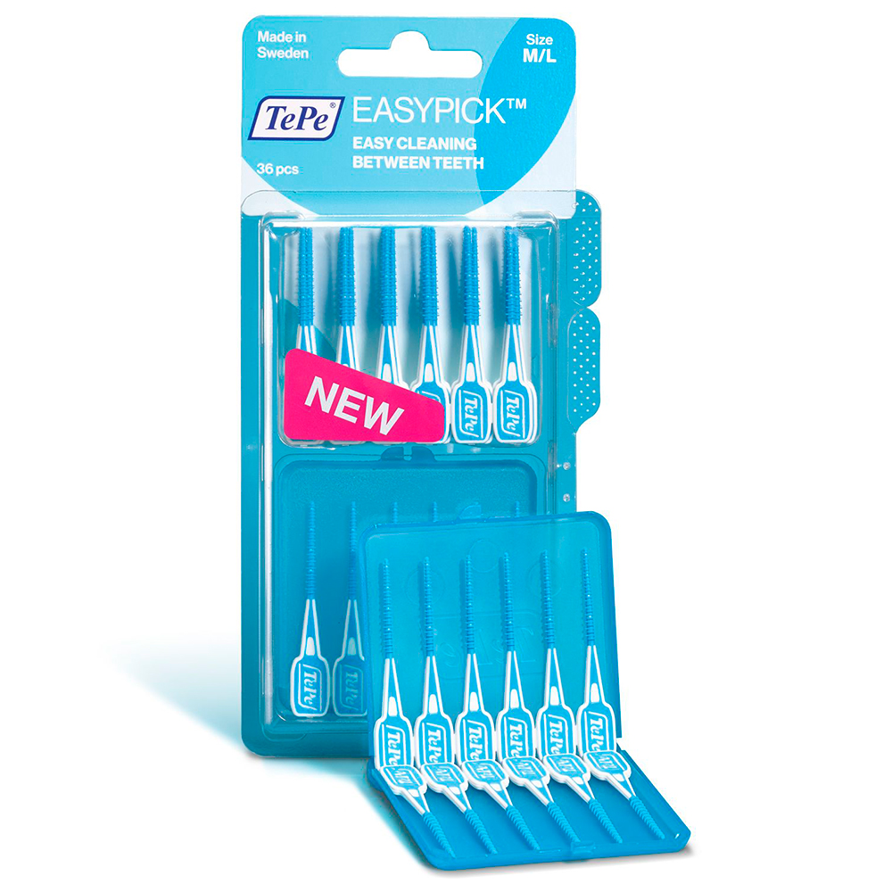 TePe EasyPick Spaltbürsten M/L BLAU - 36 Stk.